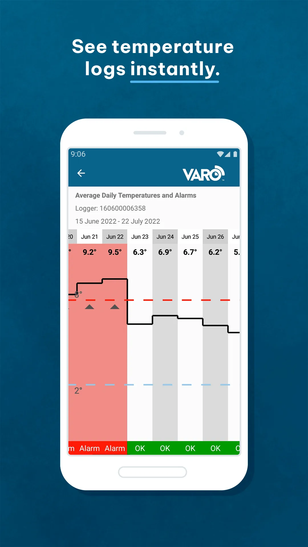 VARO Cold Chain Reporting | Indus Appstore | Screenshot