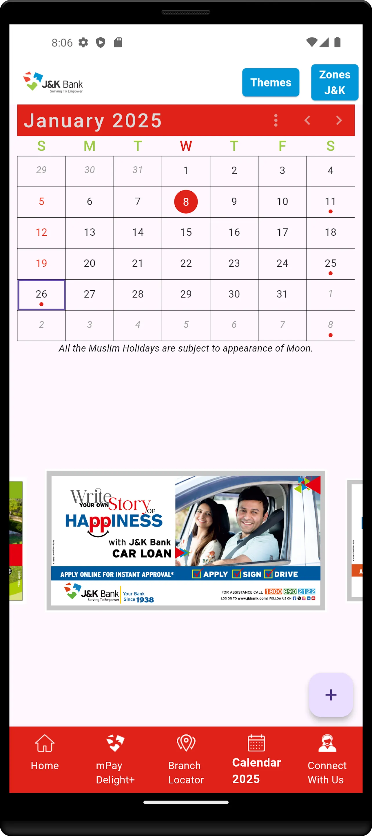 J&K Bank eCalendar | Indus Appstore | Screenshot