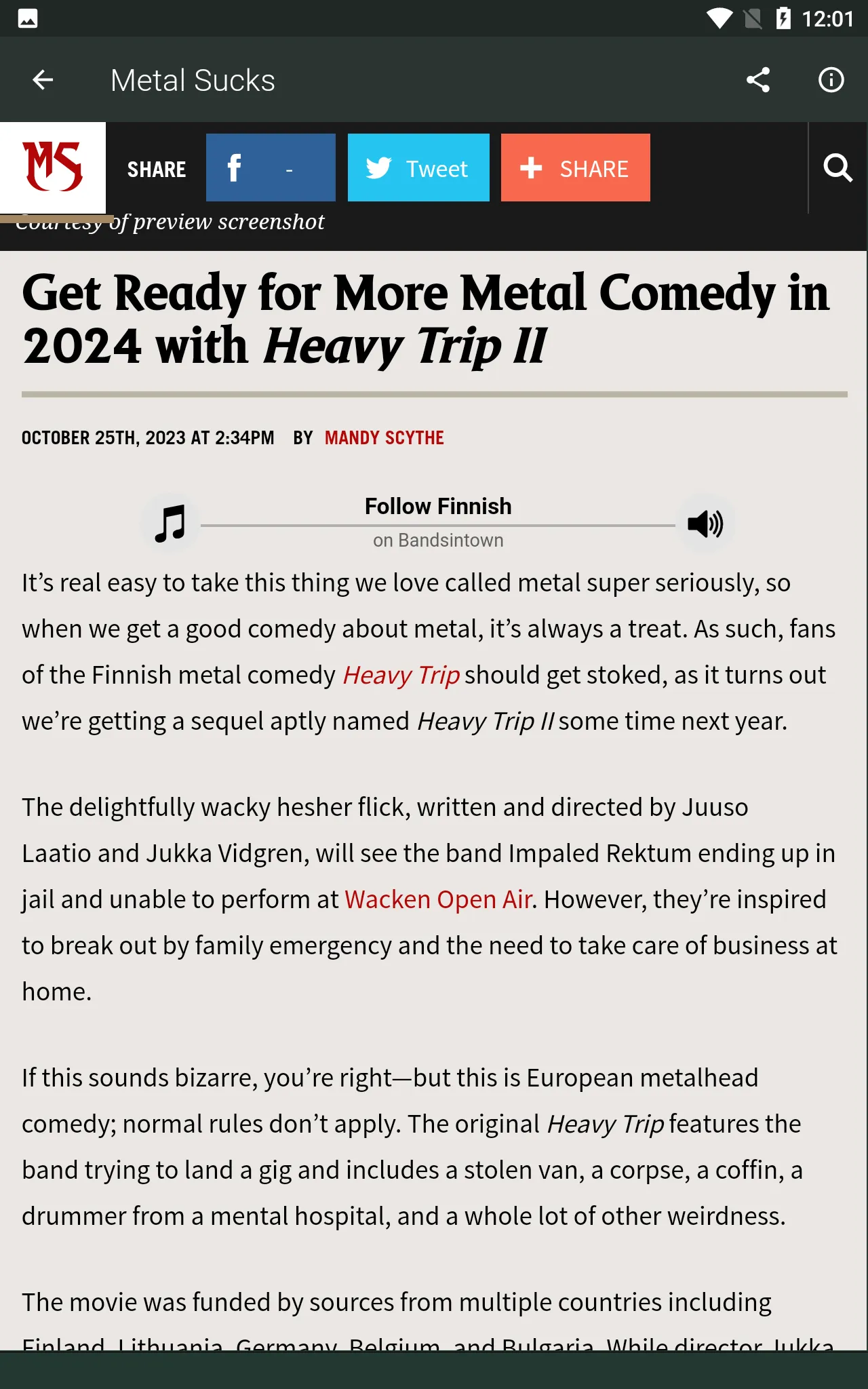 The Metal Source - Heavy News | Indus Appstore | Screenshot