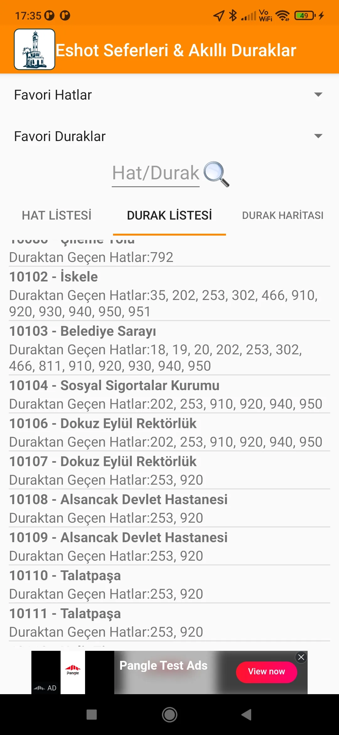 İzmir Akıllı Durak / Otobüs | Indus Appstore | Screenshot