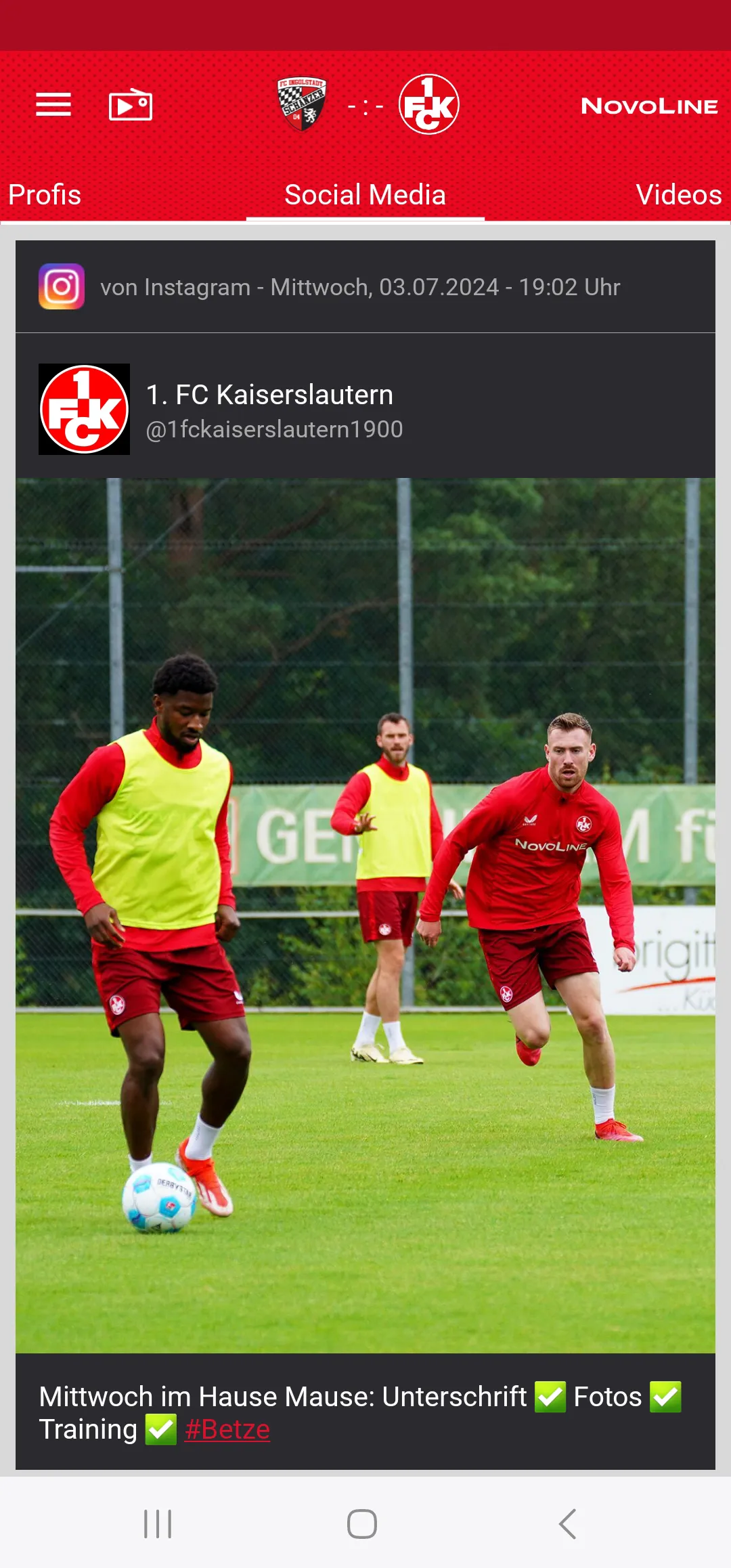 1. FC Kaiserslautern | Indus Appstore | Screenshot