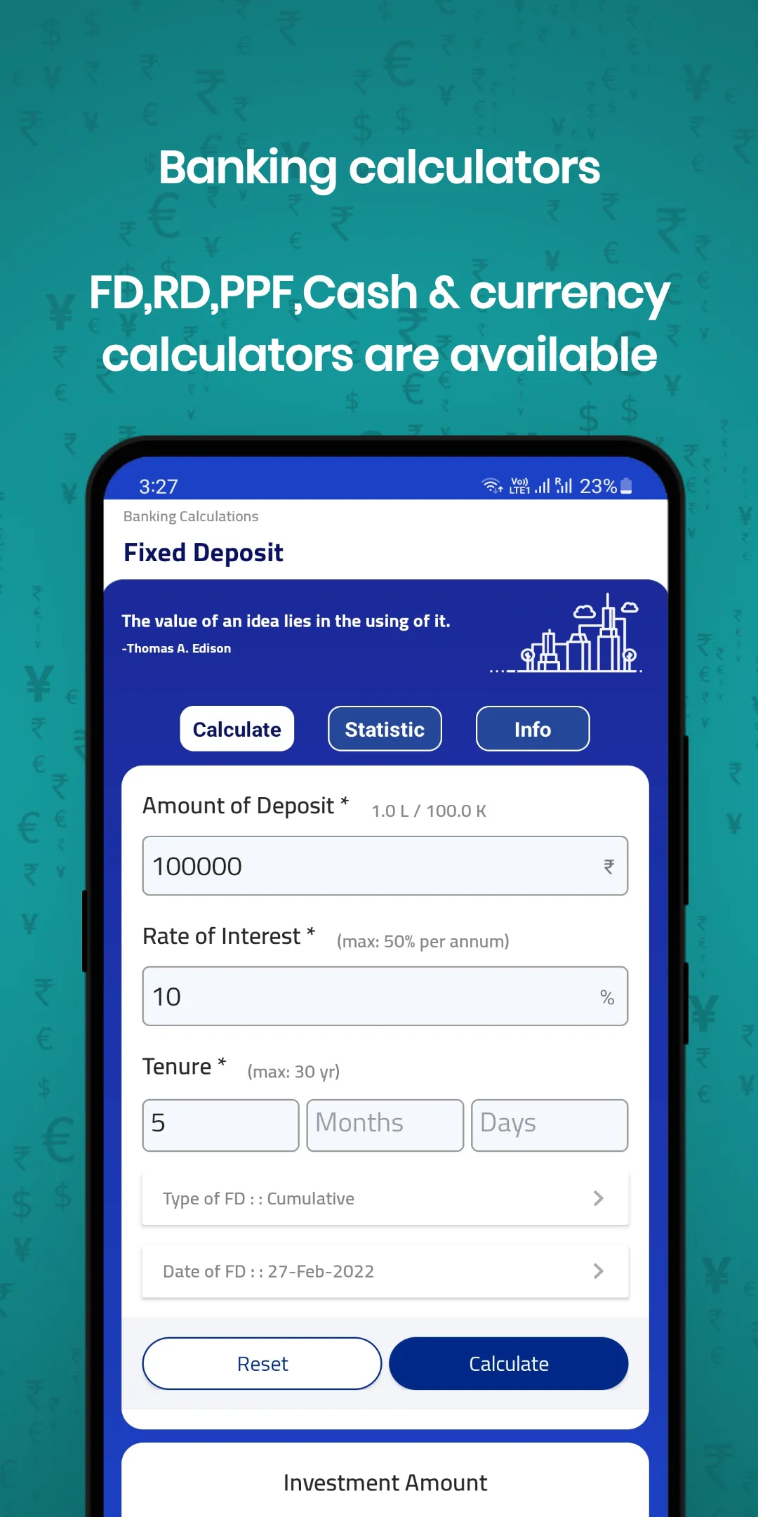 EMI Calculator | Indus Appstore | Screenshot