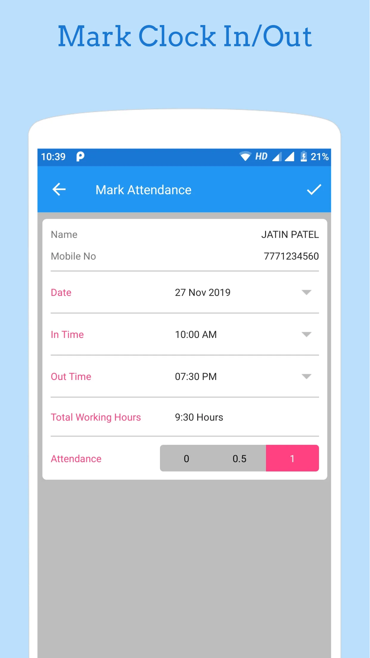 Online Attendance | Indus Appstore | Screenshot