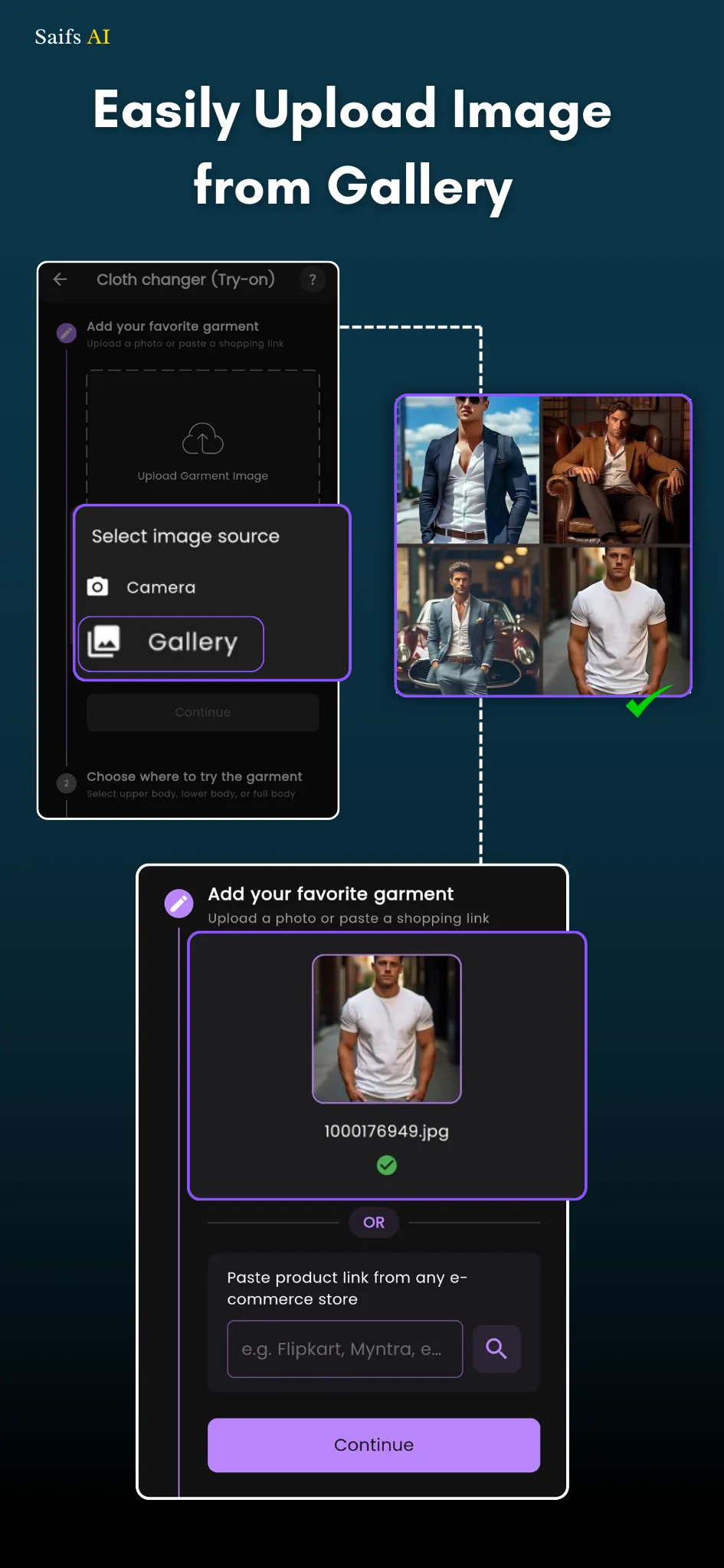 AI virtual try on : Saifs AI | Indus Appstore | Screenshot