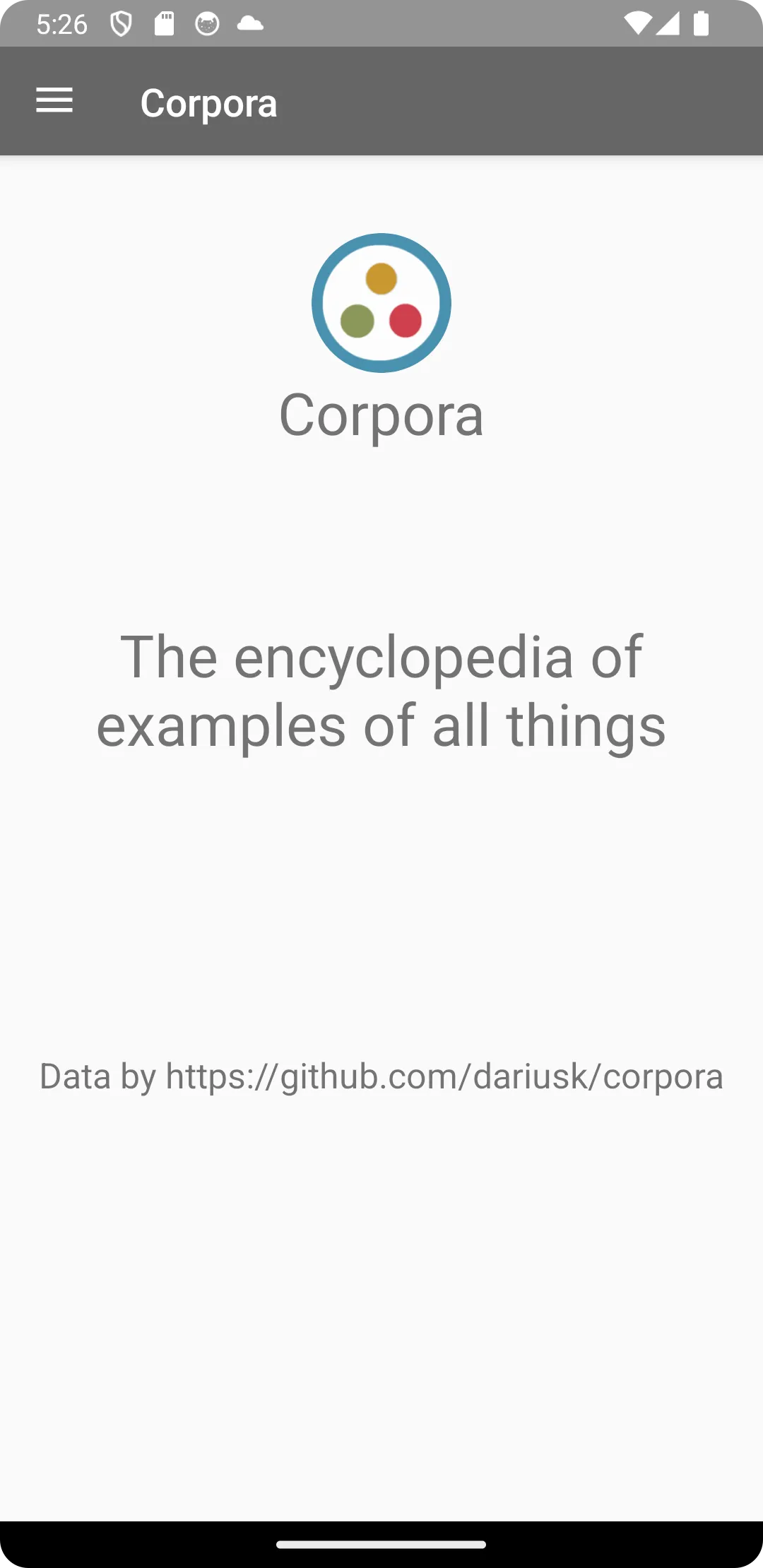 Corpora -Encyclopedia examples | Indus Appstore | Screenshot