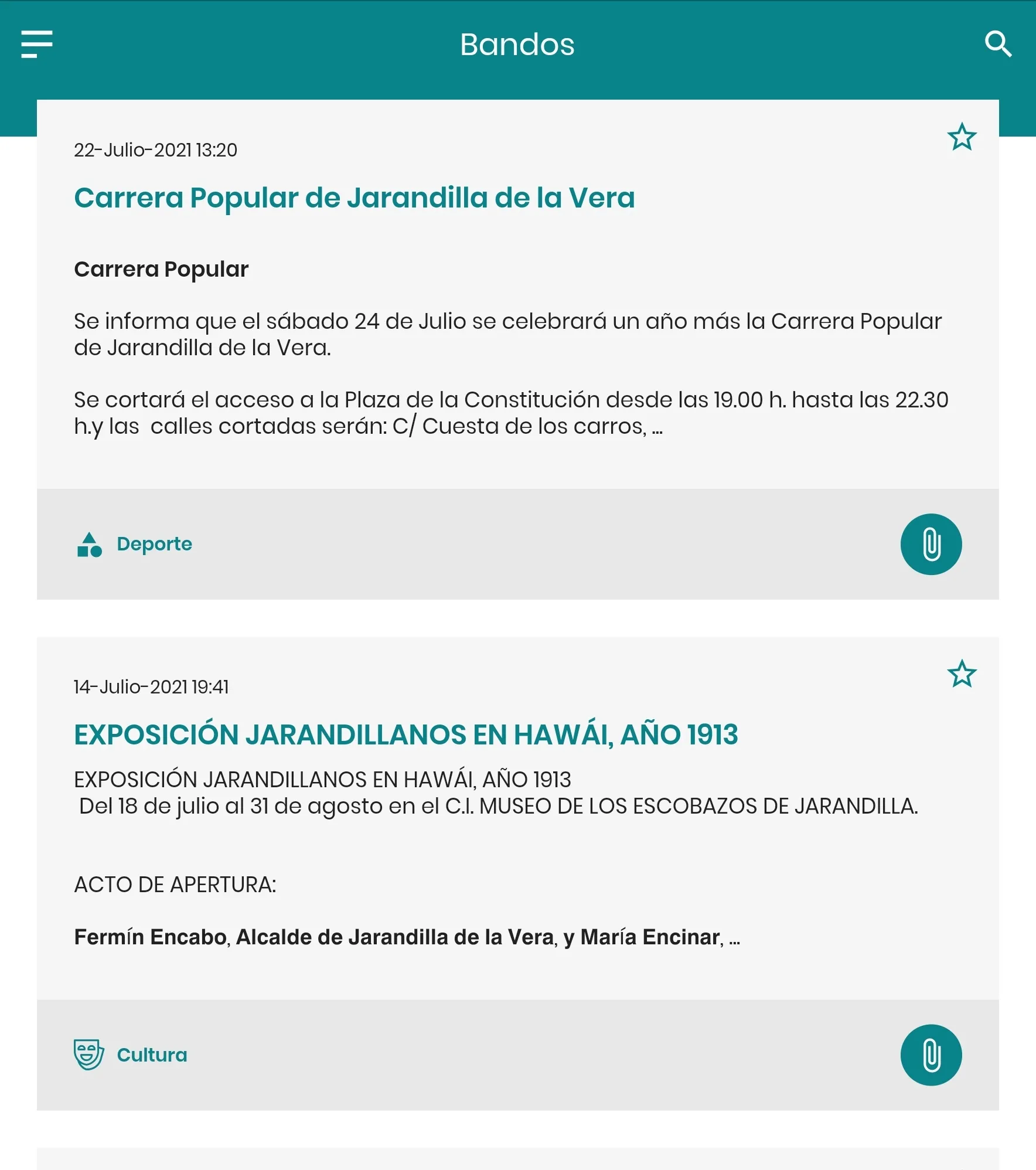 Jarandilla de la Vera Informa | Indus Appstore | Screenshot