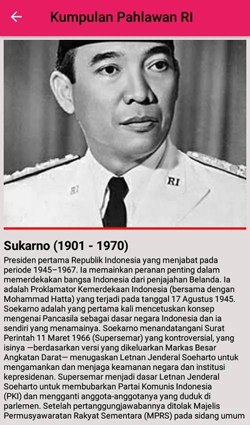 Kumpulan Pahlawan RI | Indus Appstore | Screenshot