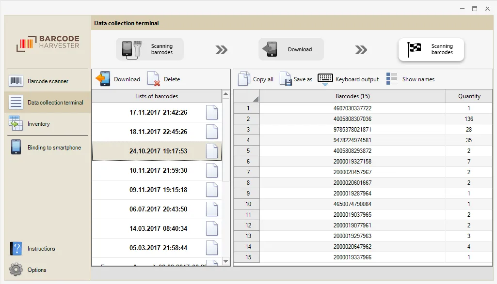 Barcode Harvester | Indus Appstore | Screenshot