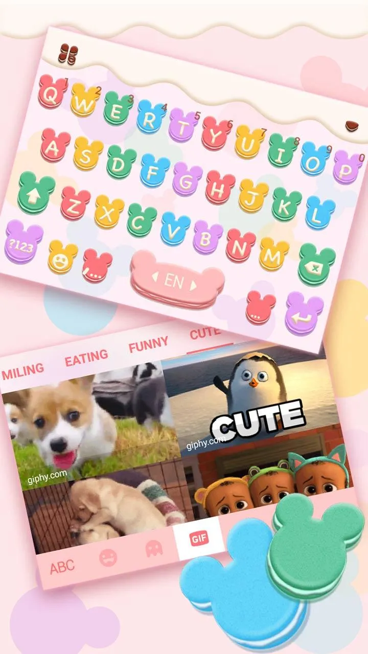 Tasty Mickey Macaroon Keyboard | Indus Appstore | Screenshot