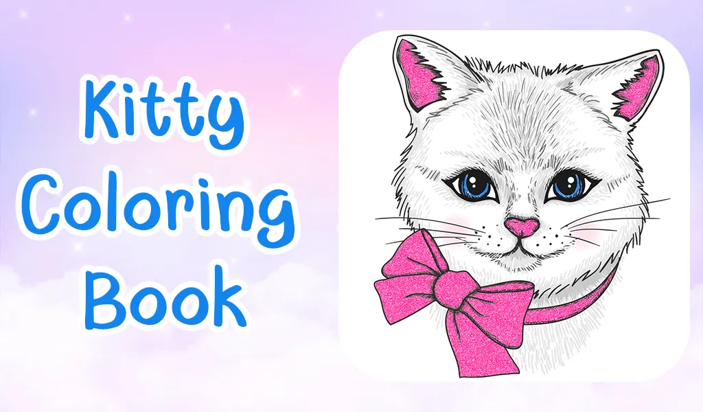 Glitter Cute Cat Coloring Book | Indus Appstore | Screenshot