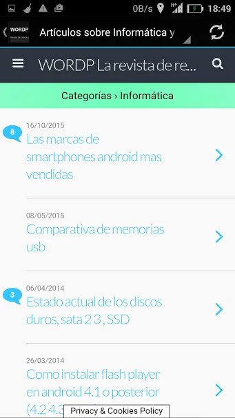 WORDP revista de ciencia y tec | Indus Appstore | Screenshot