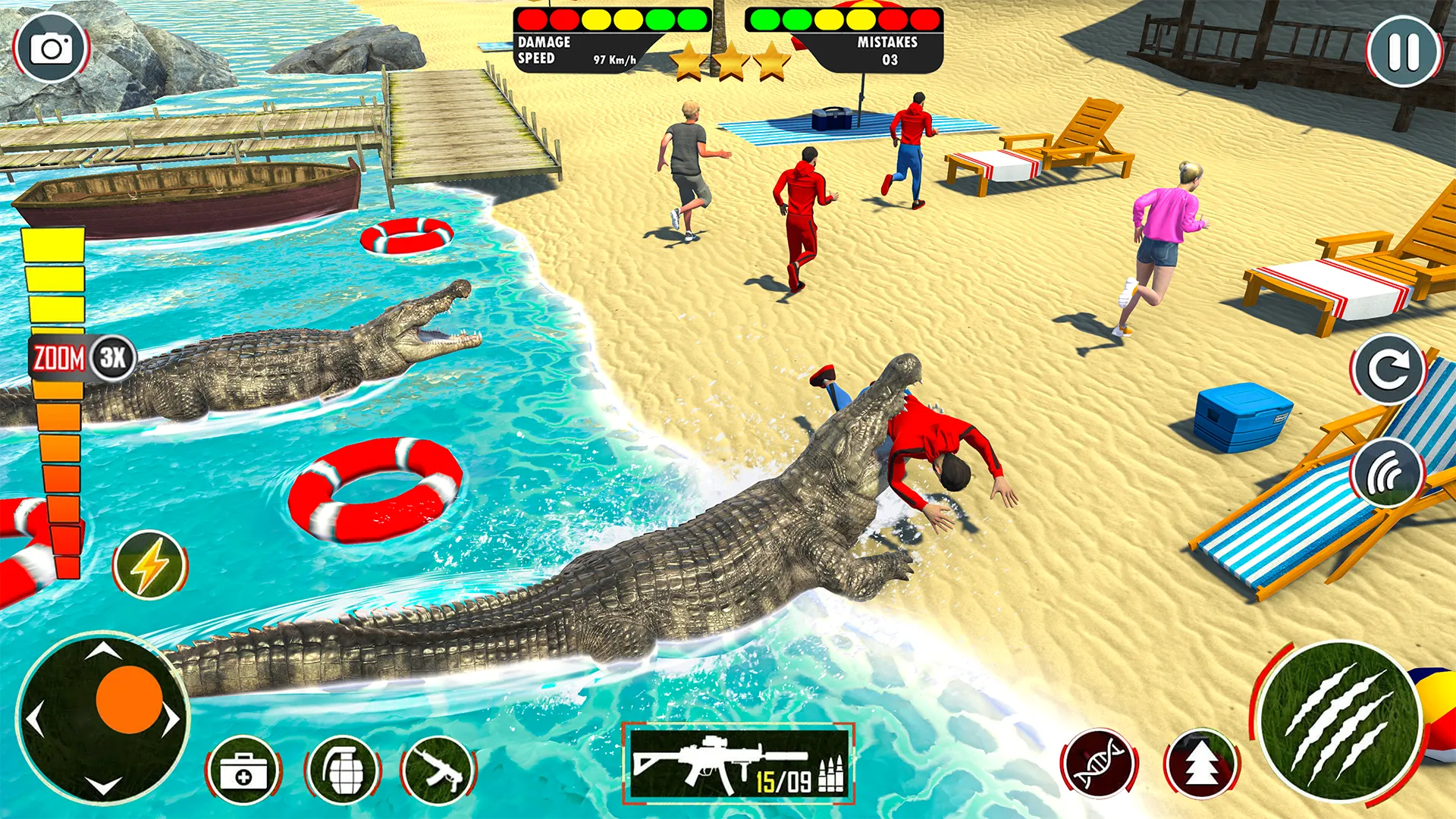 Hungry Animal Crocodile Games | Indus Appstore | Screenshot