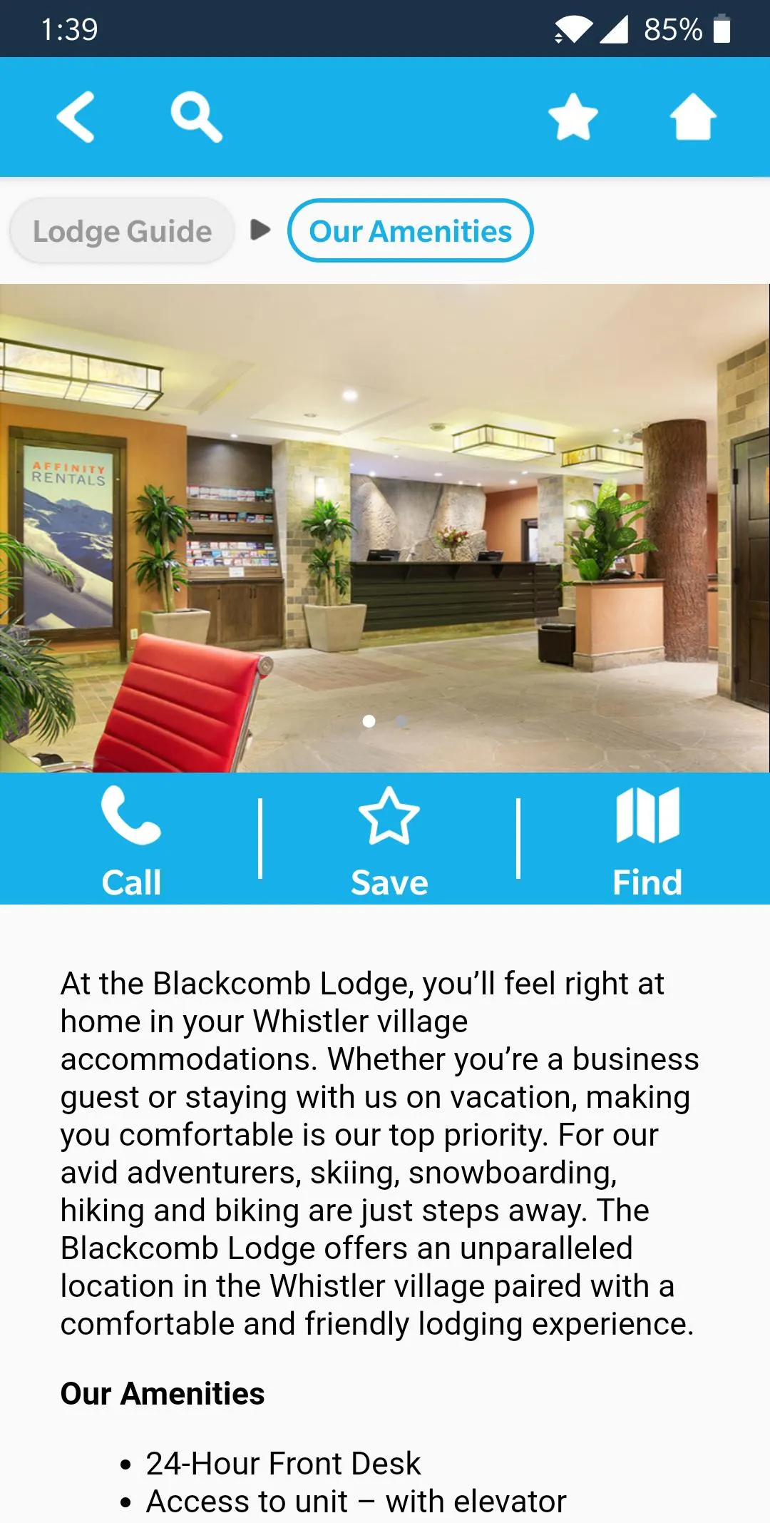 Blackcomb Lodge Whistler | Indus Appstore | Screenshot