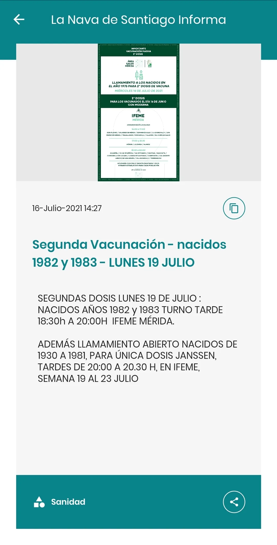 La Nava de Santiago Informa | Indus Appstore | Screenshot