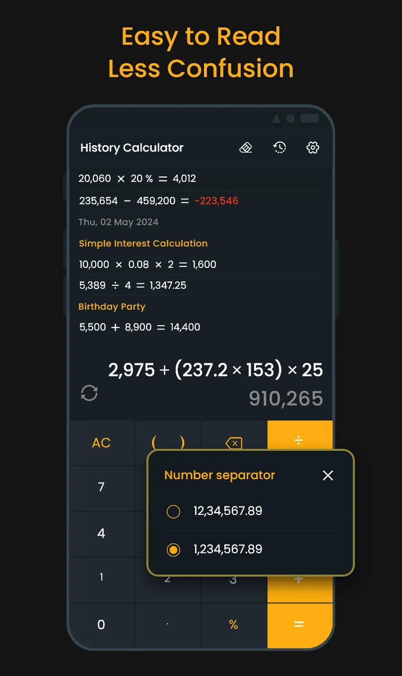 Calculator With History Check | Indus Appstore | Screenshot