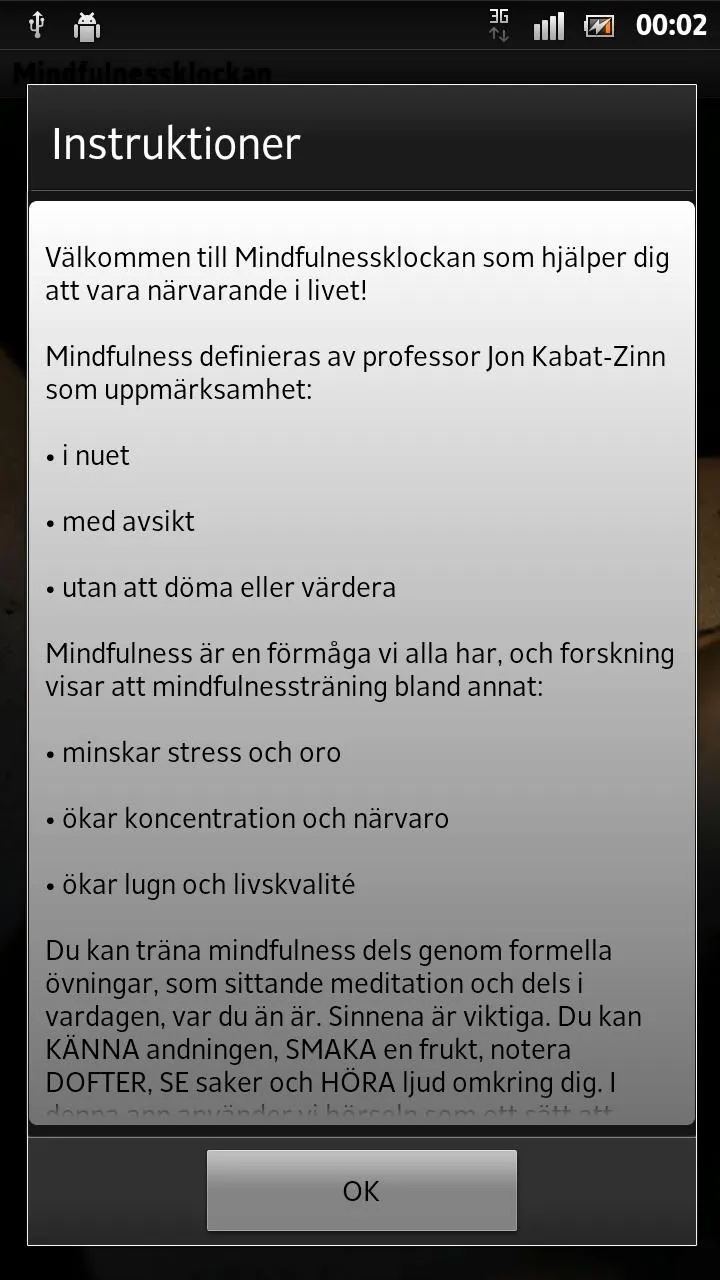 Mindfulnessklockan | Indus Appstore | Screenshot