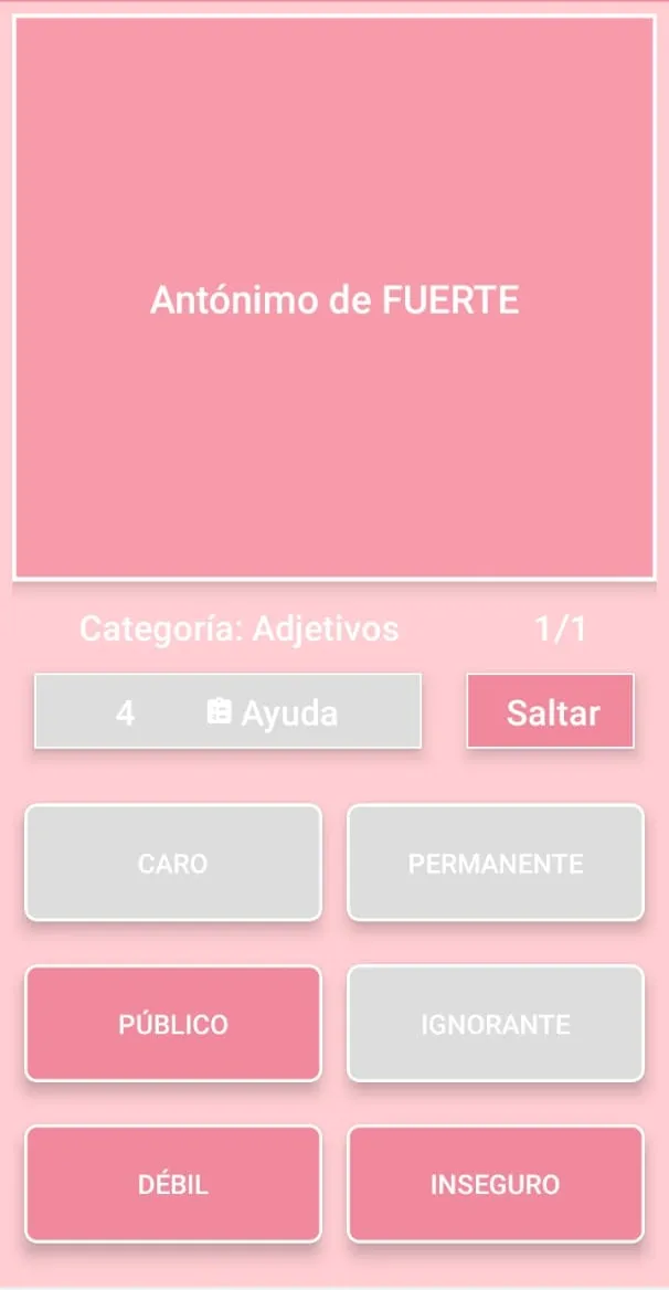 Vocabulario Quiz - Preguntas | Indus Appstore | Screenshot