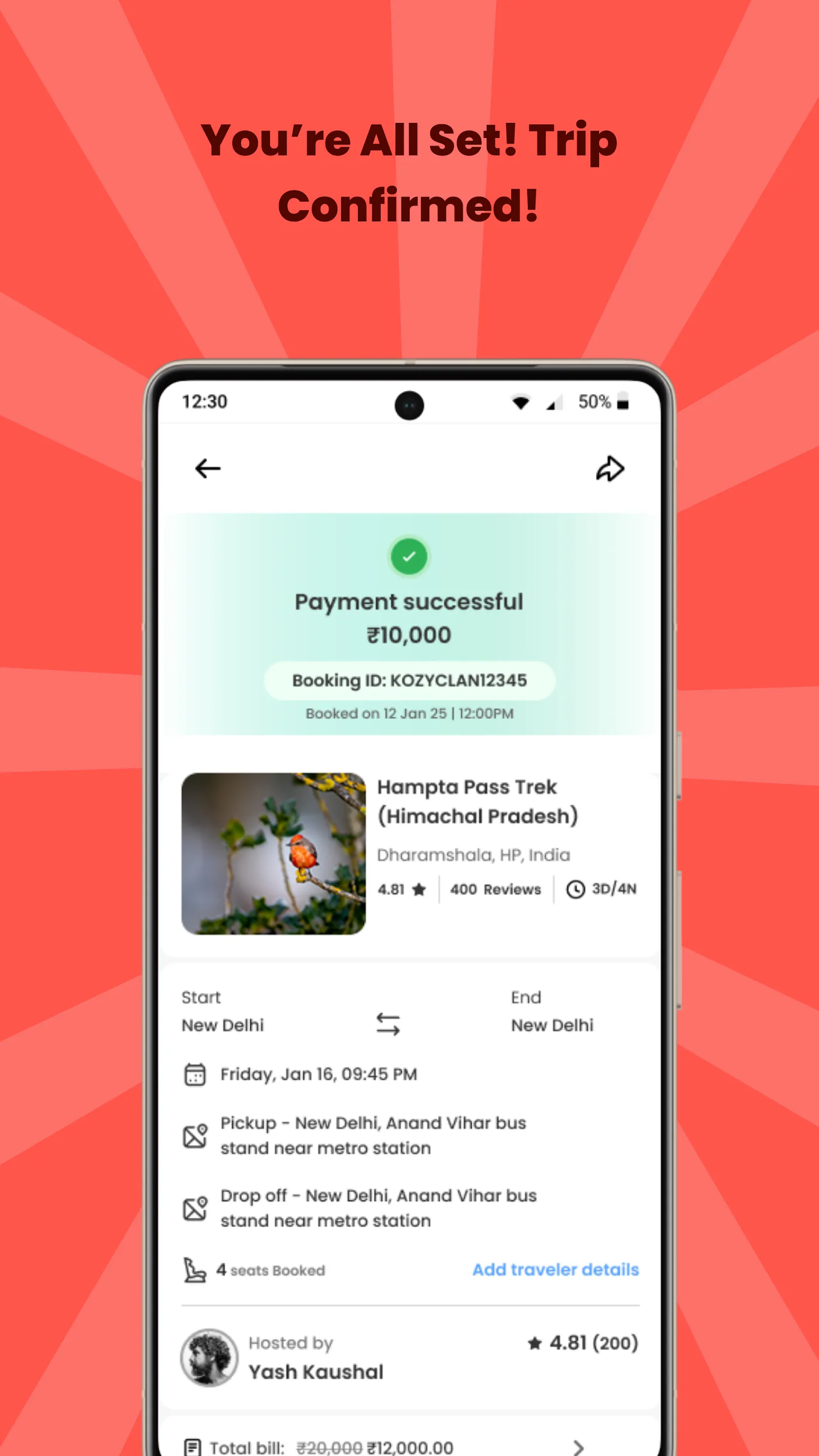 Kozyclan: Curated Group Trips | Indus Appstore | Screenshot