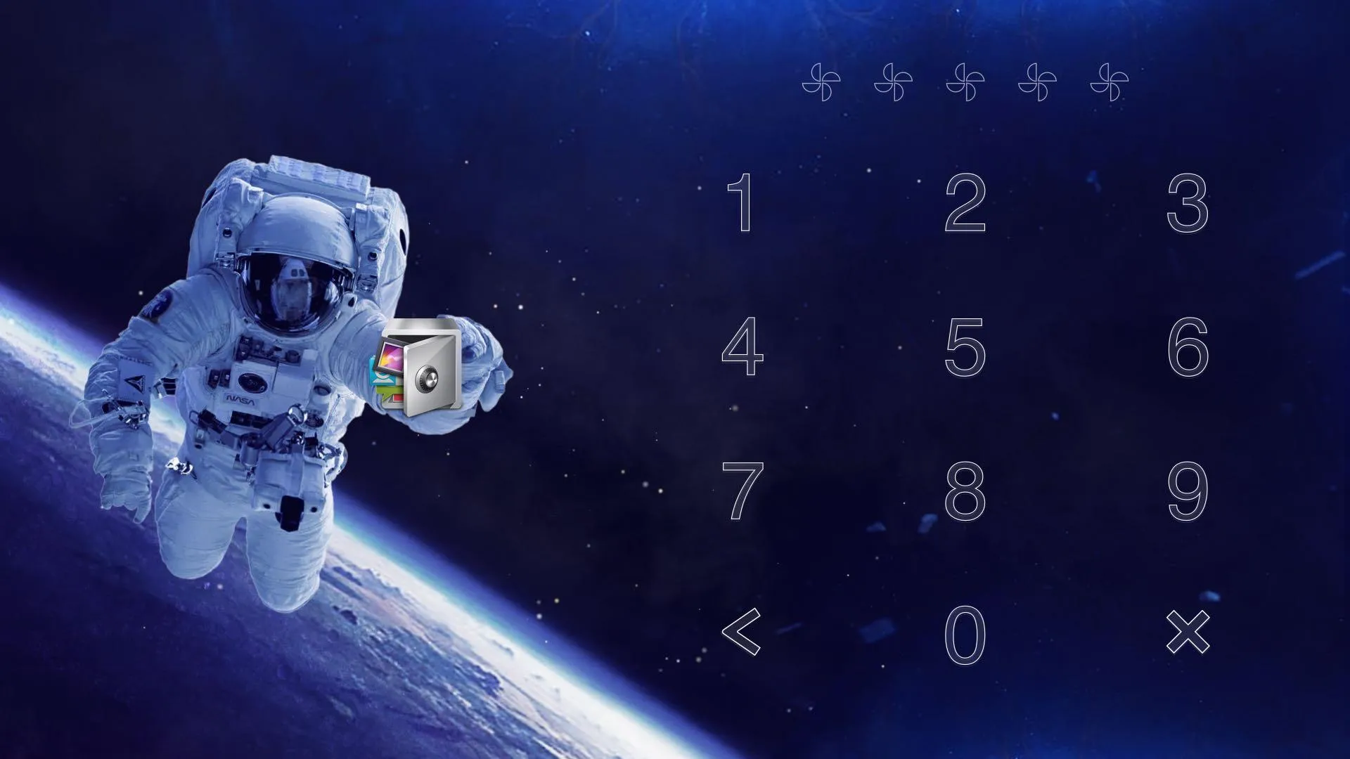 AppLock Live Theme Astronaut | Indus Appstore | Screenshot