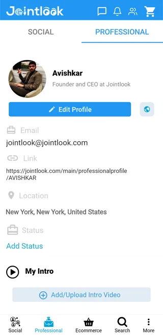 Jointlook: Connect|Jobs|Shop | Indus Appstore | Screenshot