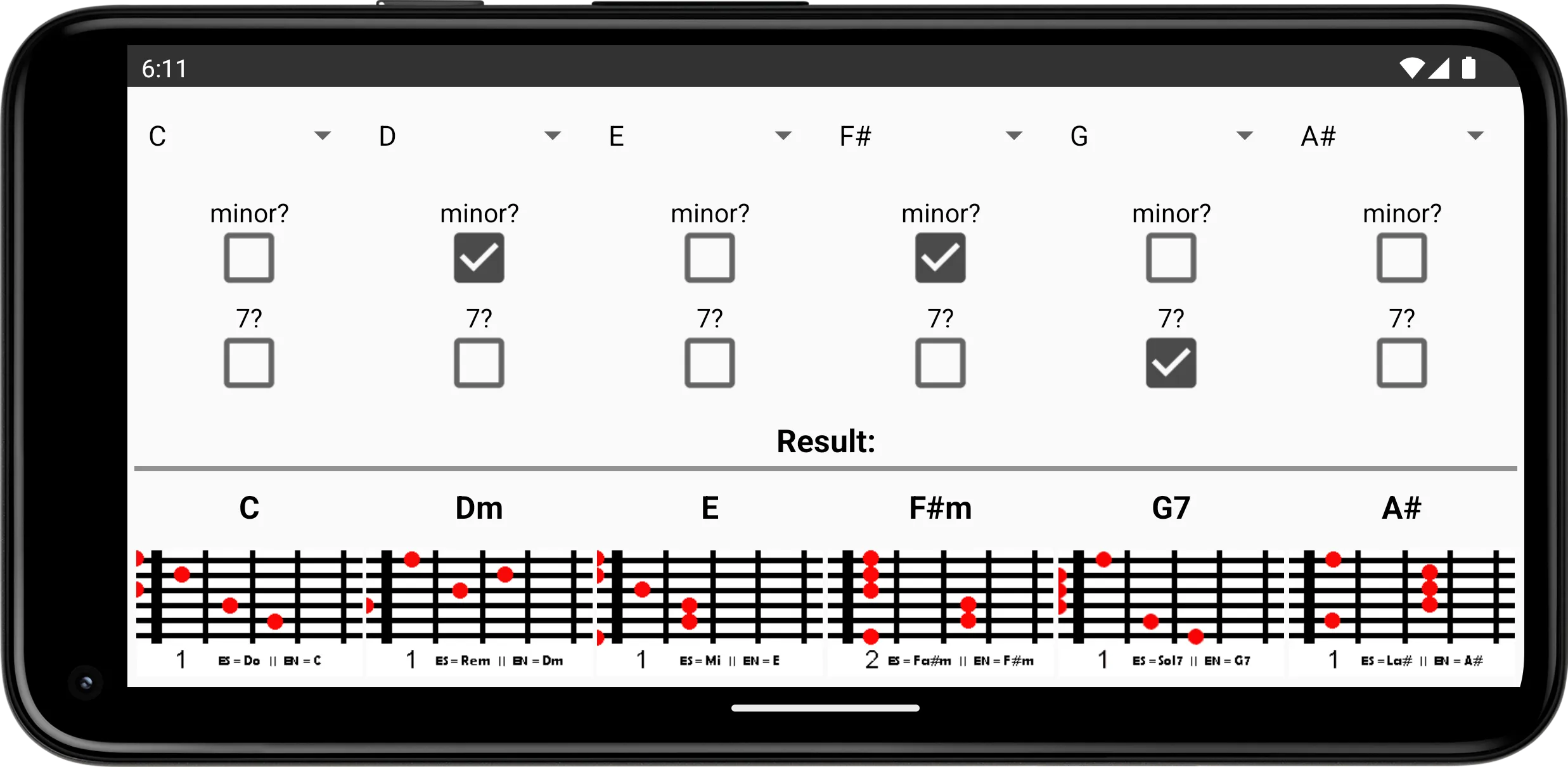 Guitar Chord Transposer | Indus Appstore | Screenshot