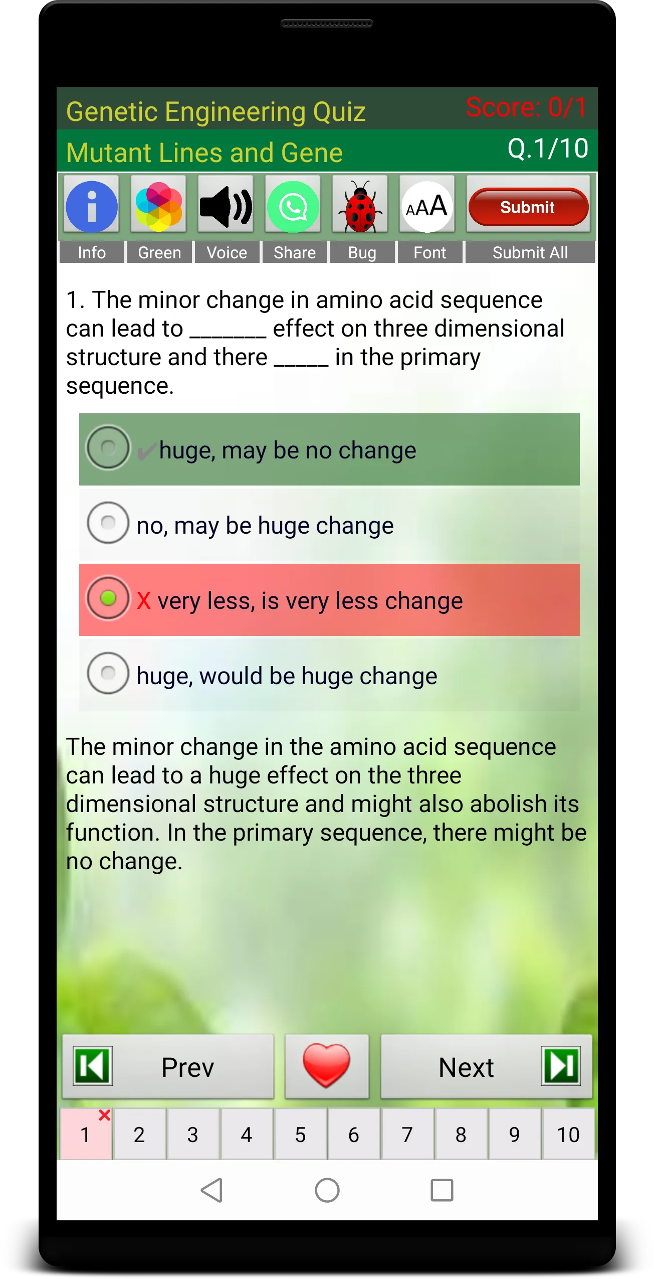 Genetic Engineering Quiz | Indus Appstore | Screenshot