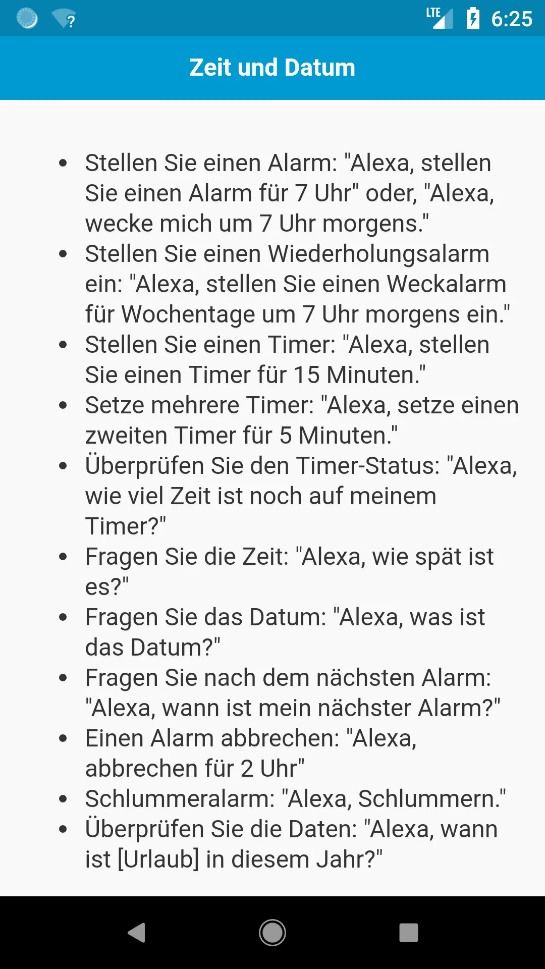 Befehle für Alexa | Indus Appstore | Screenshot