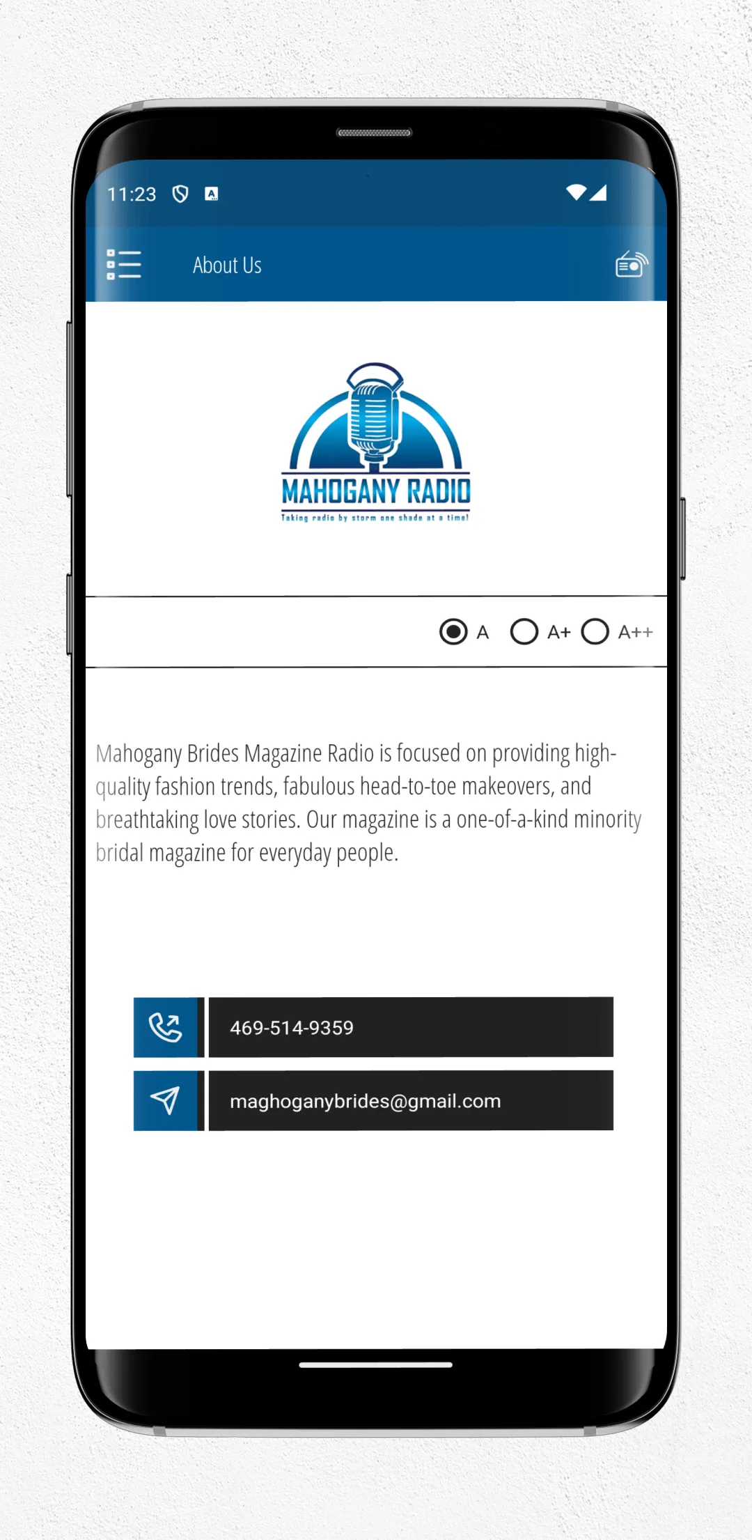 Mahogany Radio | Indus Appstore | Screenshot