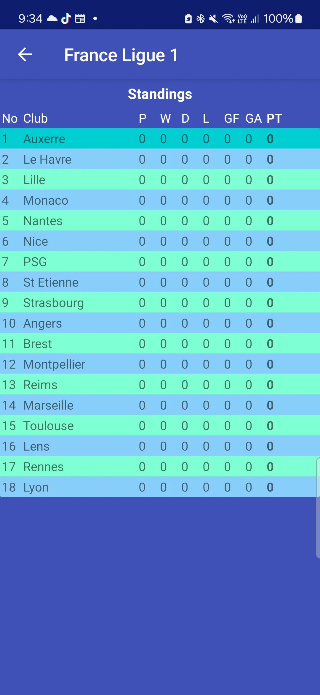 Calendar for France Ligue 1 | Indus Appstore | Screenshot