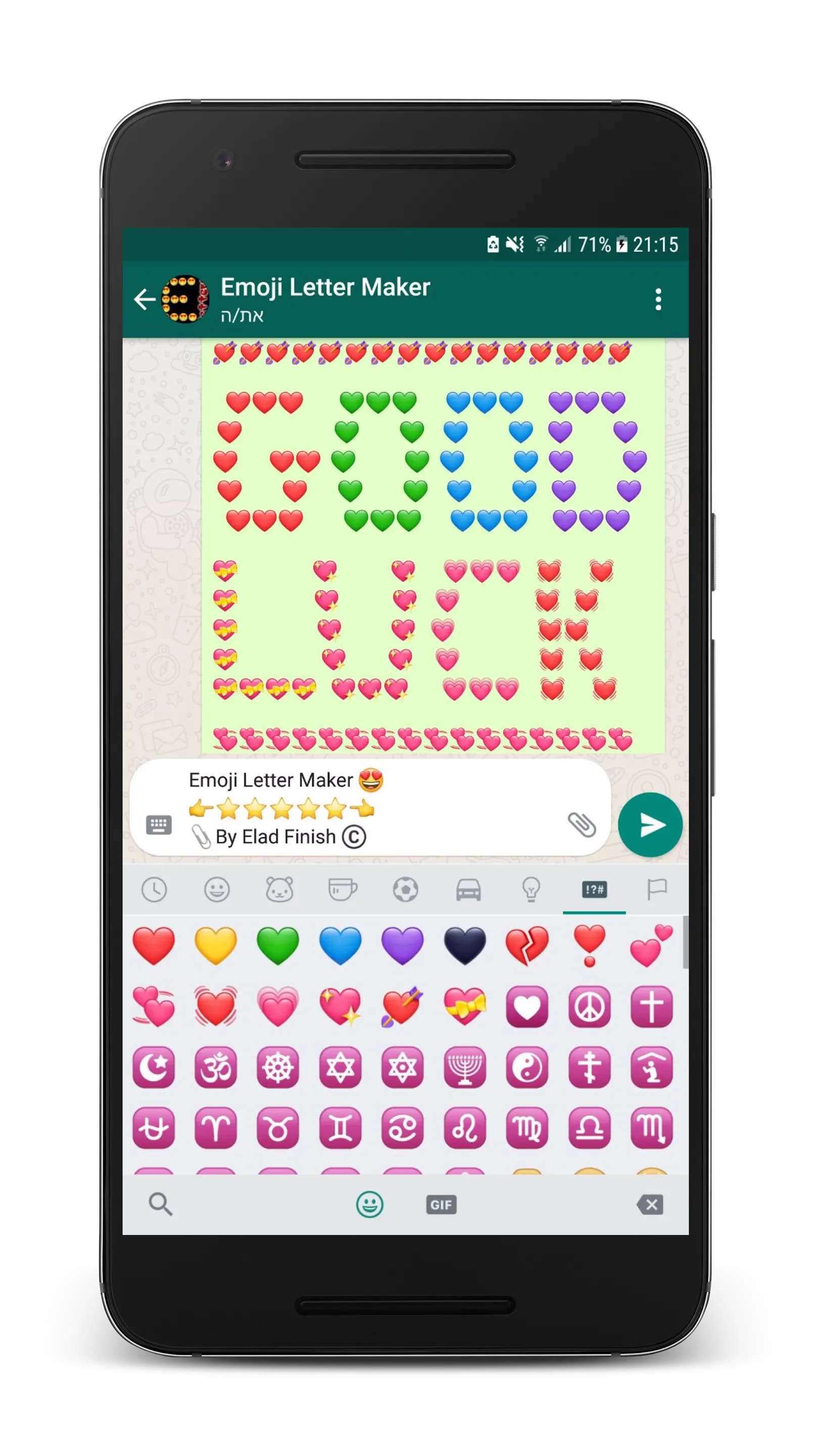 Emoji Letter Maker | Indus Appstore | Screenshot