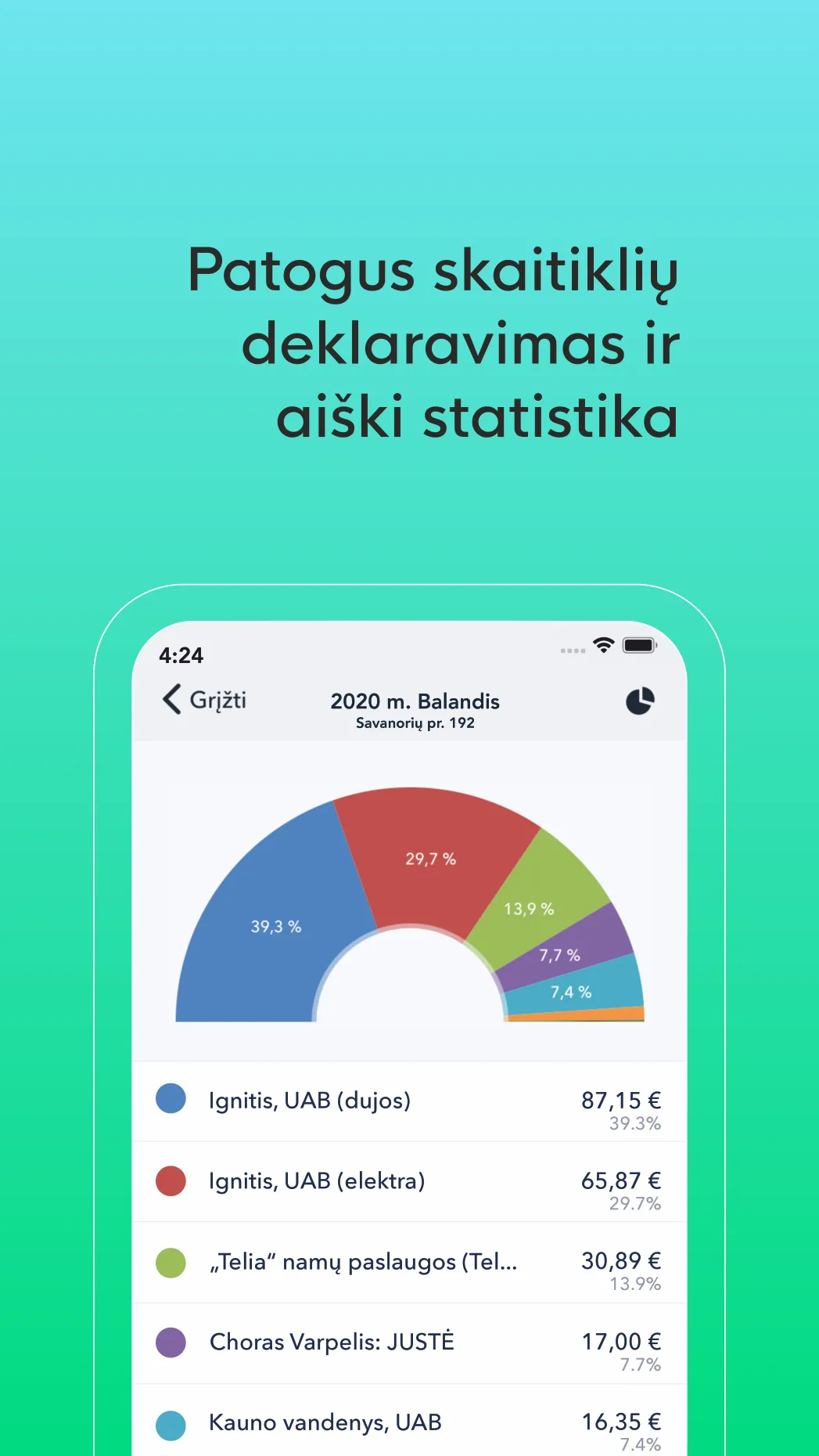 Viena Sąskaita | Indus Appstore | Screenshot