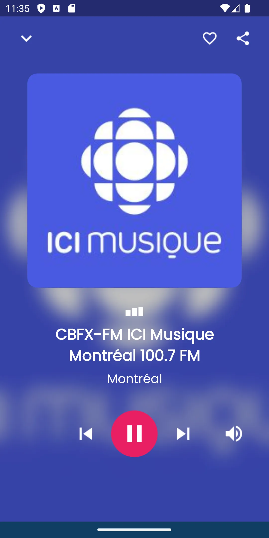 Radios from Montreal | Indus Appstore | Screenshot