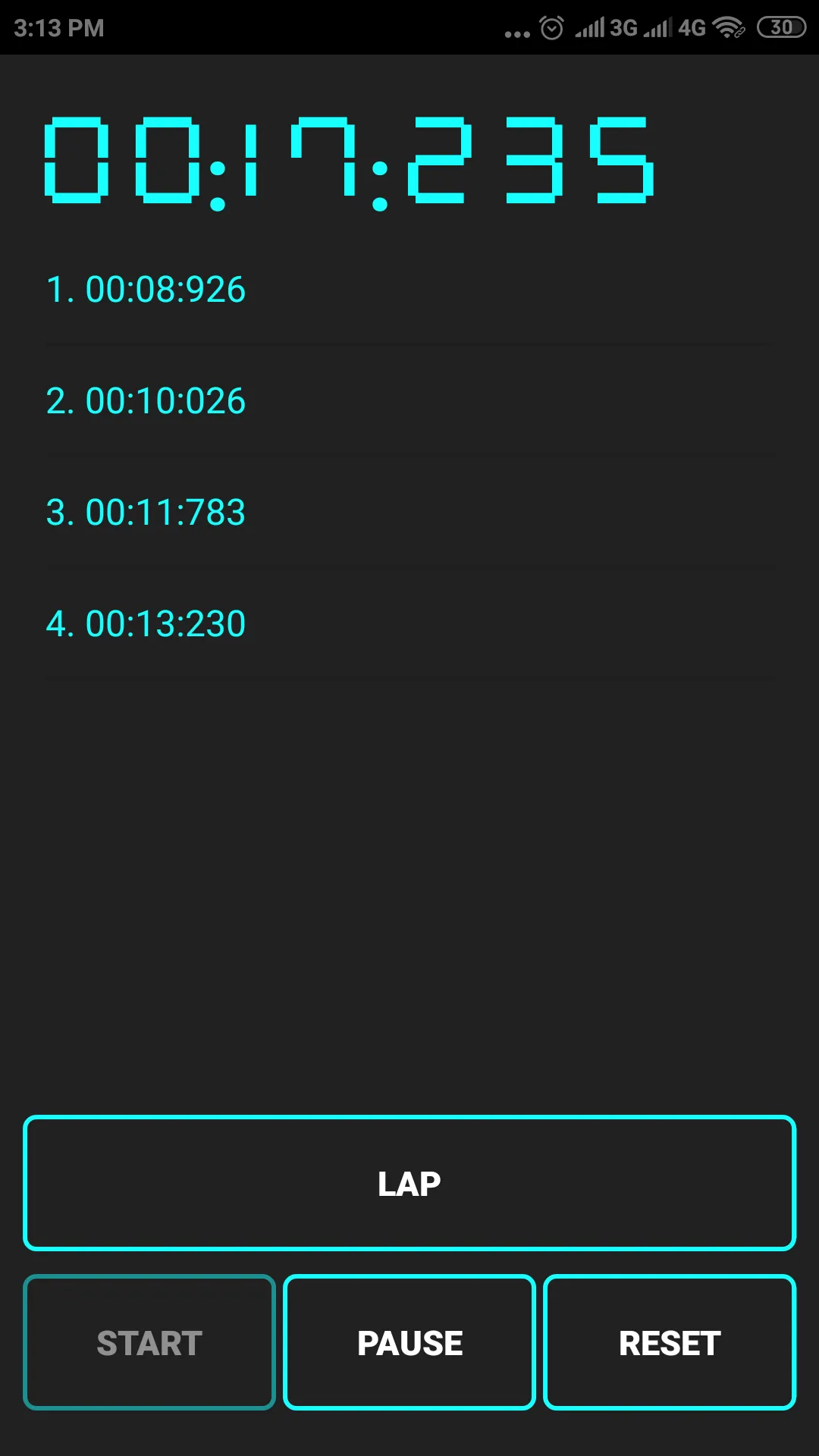 Lap Stopwatch | Indus Appstore | Screenshot