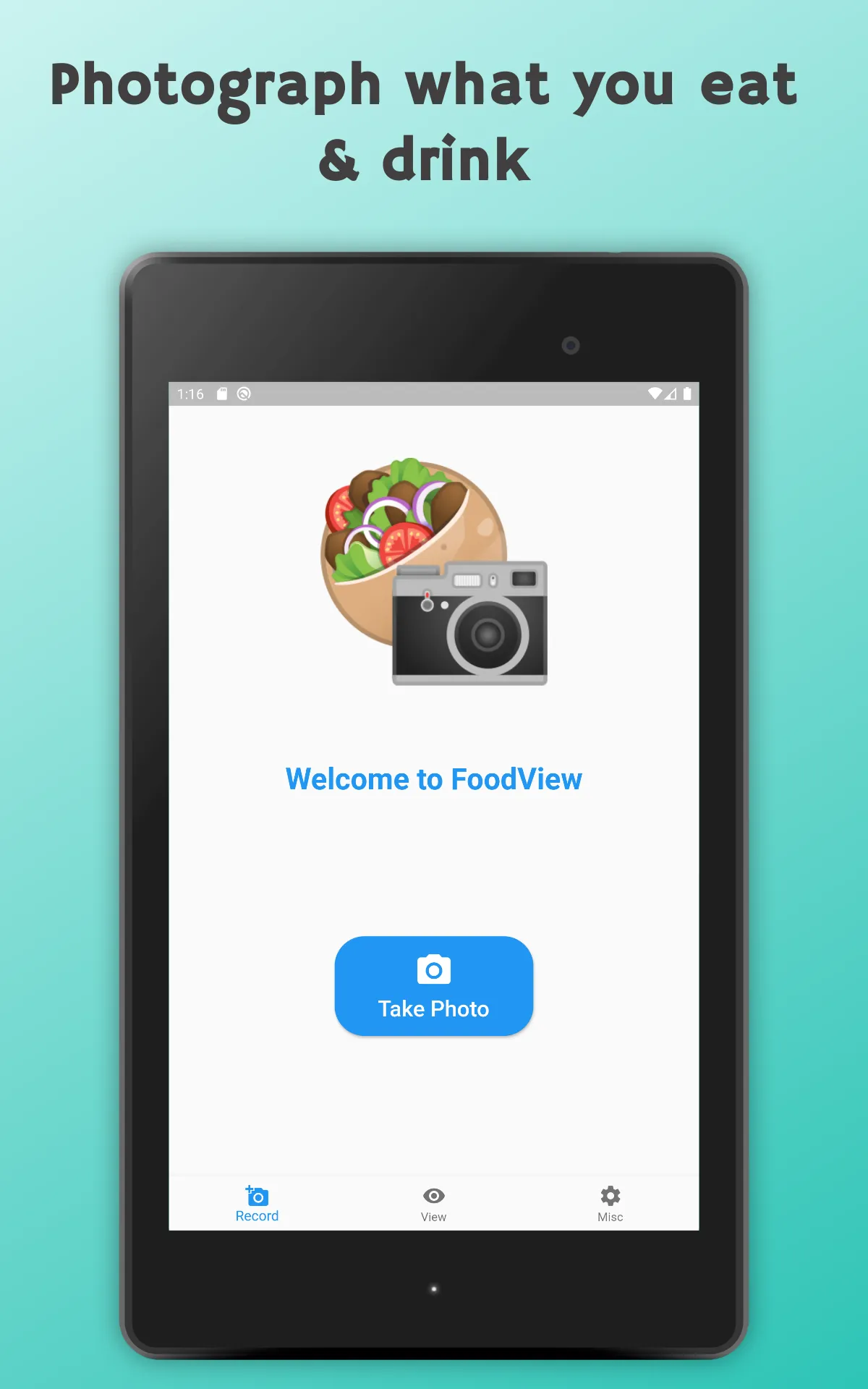 FoodView: Easy food diary | Indus Appstore | Screenshot