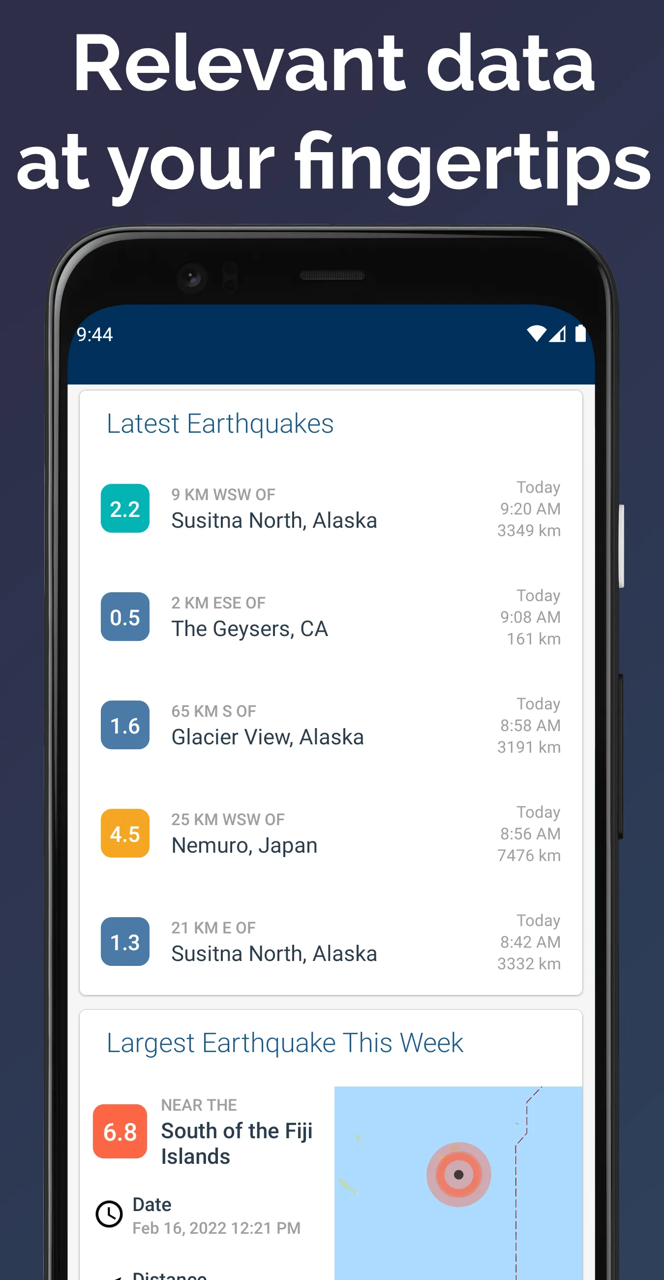 Earthquakes Today | Indus Appstore | Screenshot