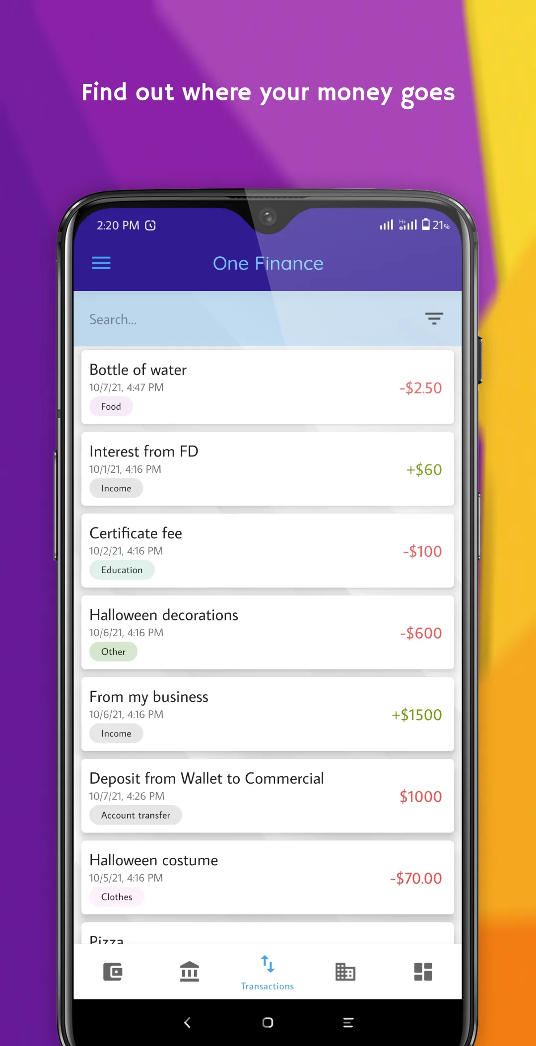 One Finance: Money Manager | Indus Appstore | Screenshot