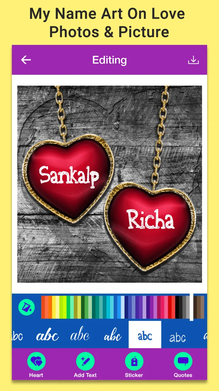 My Name Art On Love Photos | Indus Appstore | Screenshot