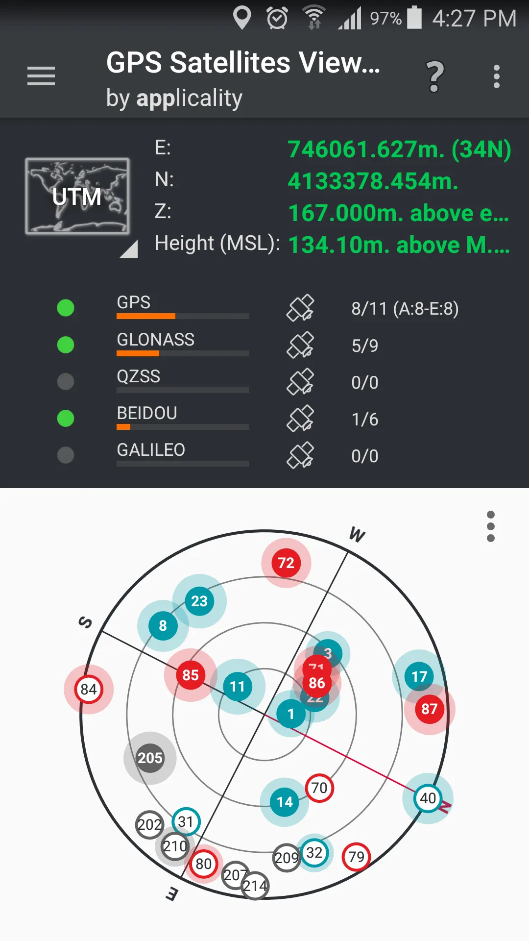 GPS Satellites Viewer | Indus Appstore | Screenshot