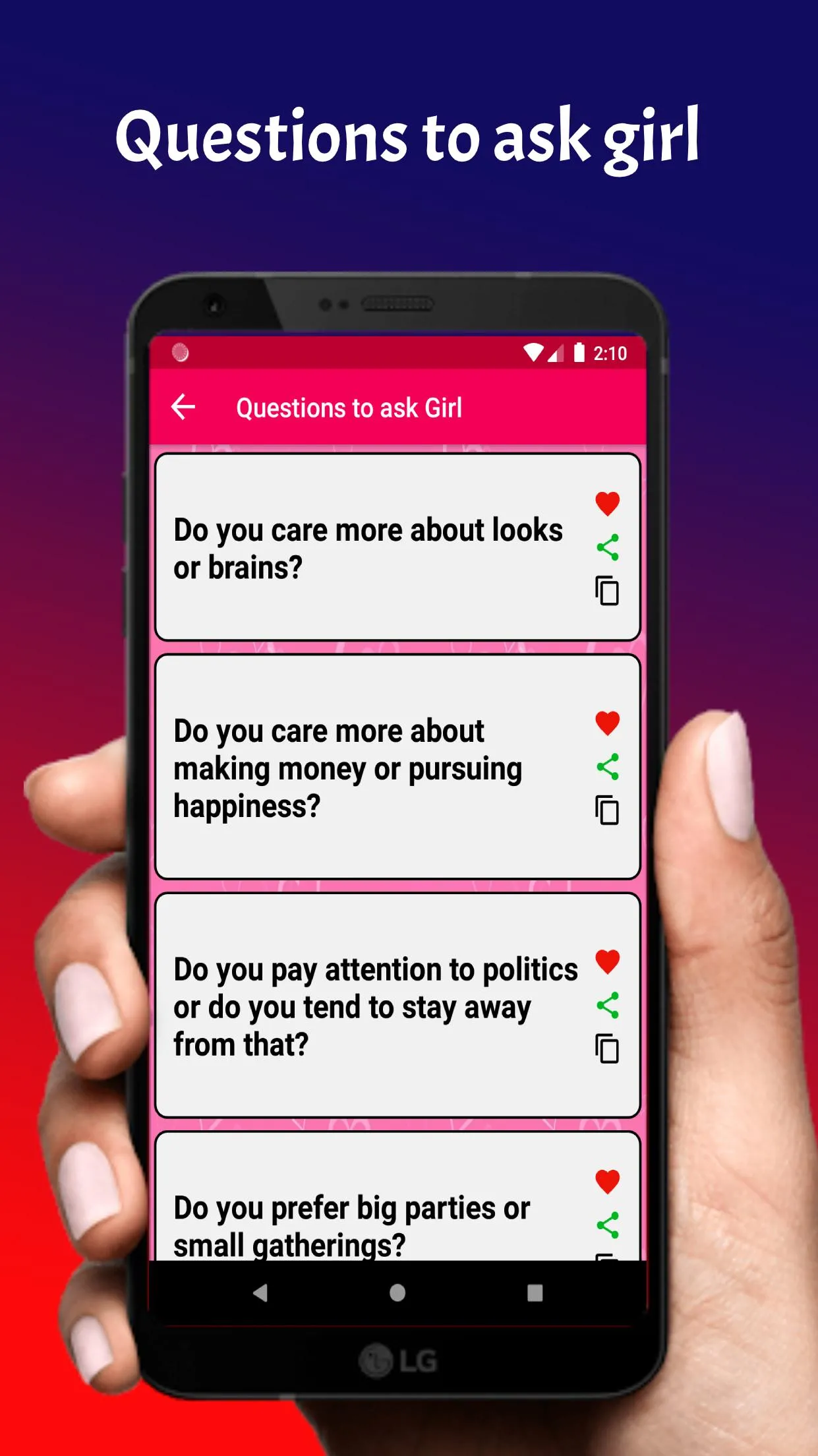 Questions to ask Girls | Indus Appstore | Screenshot