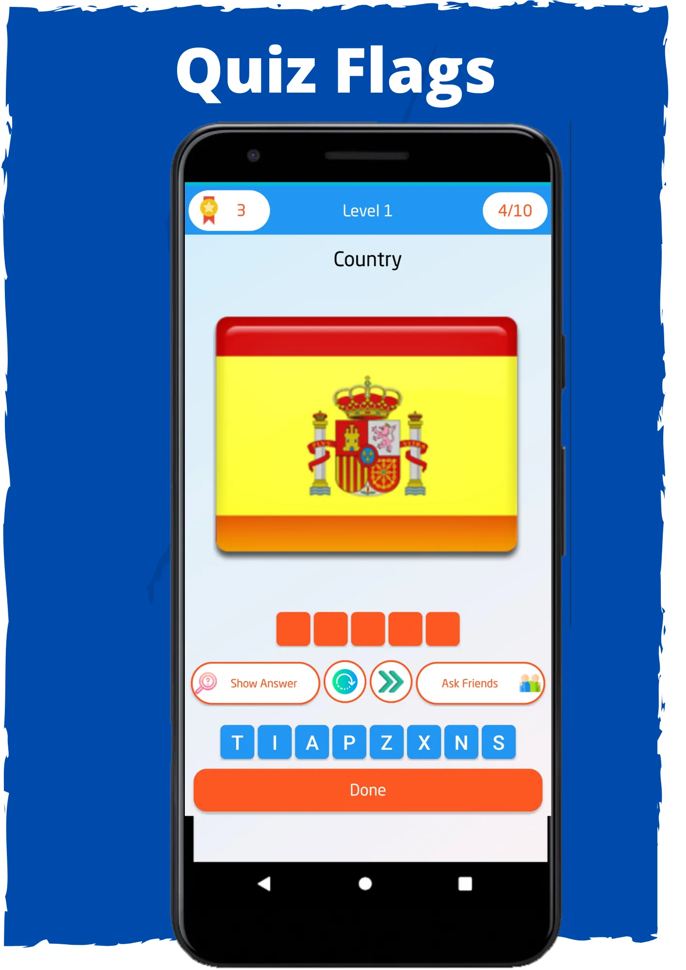 Quiz flags of the world | Indus Appstore | Screenshot