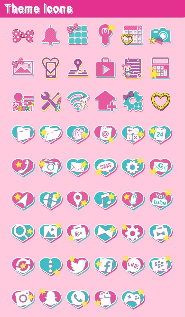 SUPER KAWAII! Theme +HOME | Indus Appstore | Screenshot