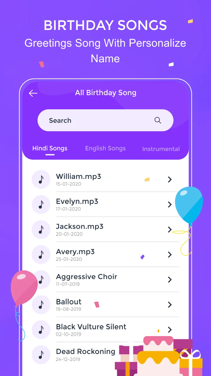 Birthday Song With Name | Indus Appstore | Screenshot