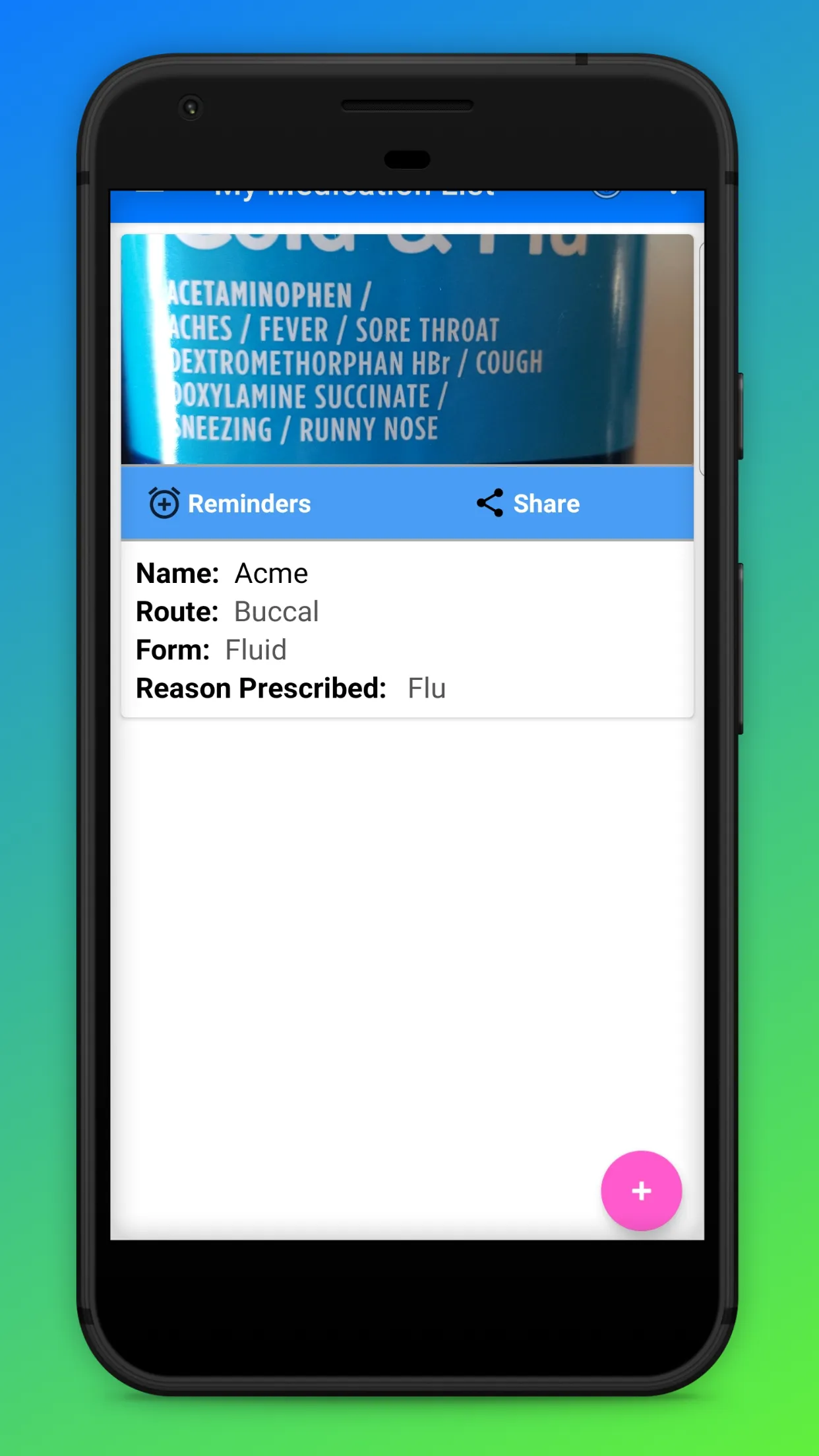 Medi-List Medication List | Indus Appstore | Screenshot