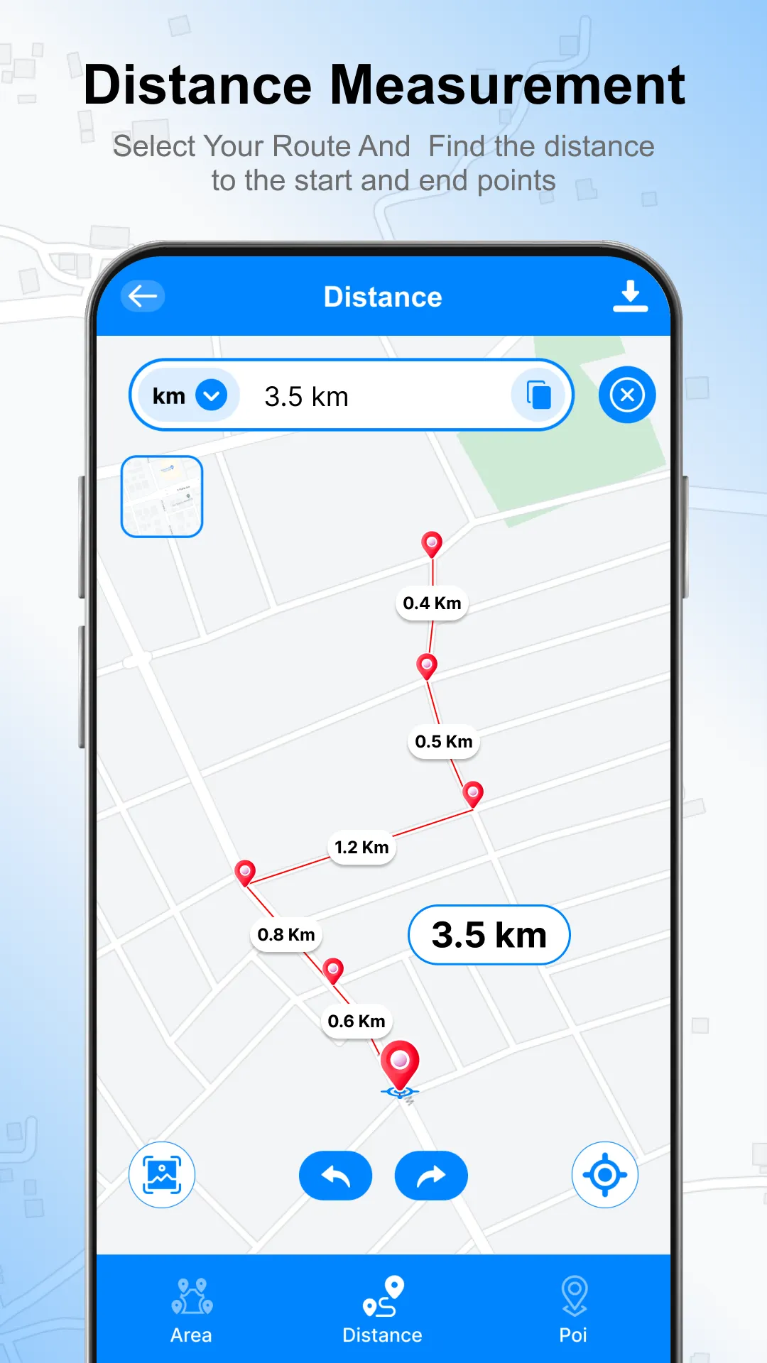 Distance Land Area Measure | Indus Appstore | Screenshot