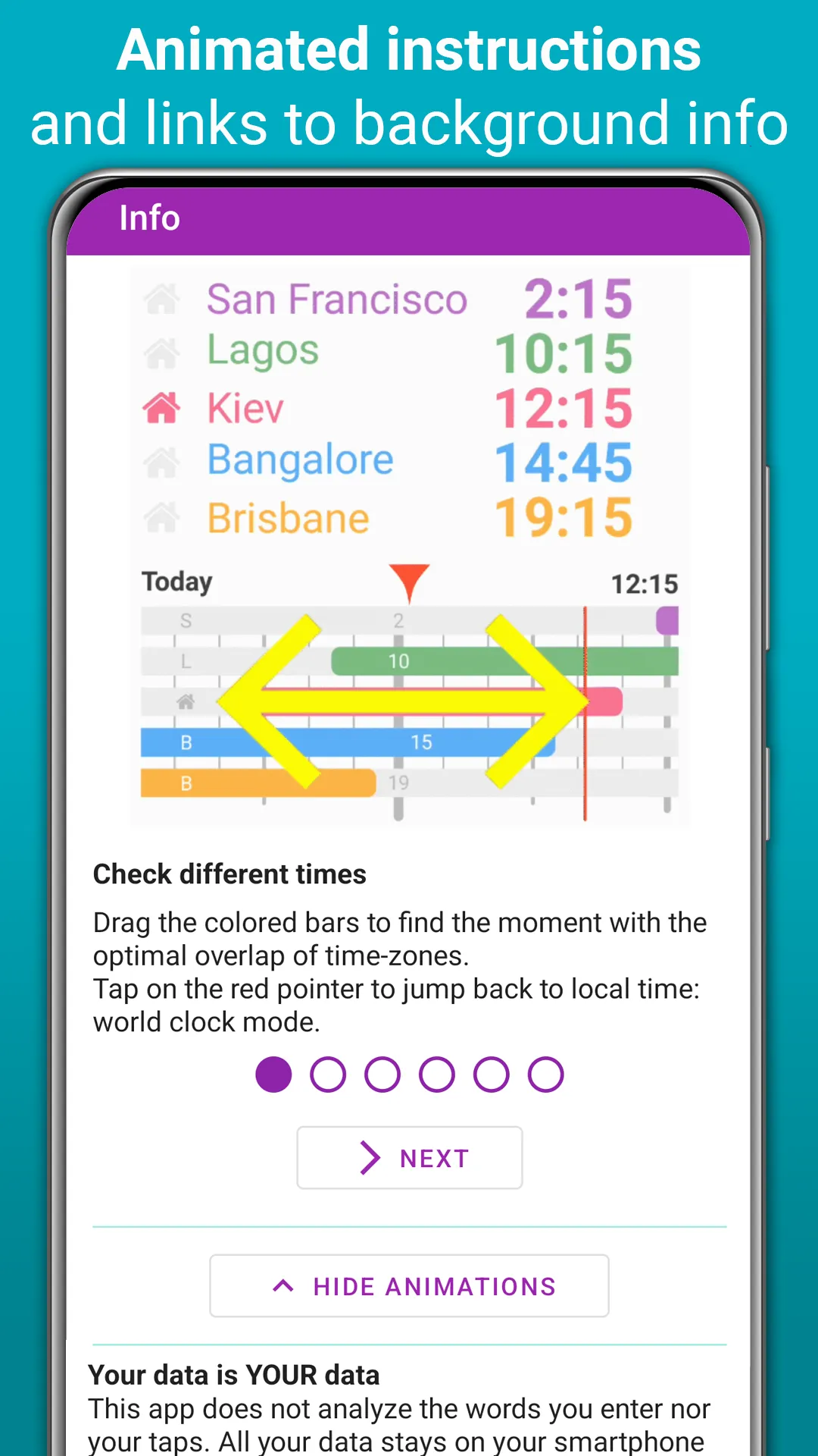 Horzono time zones world clock | Indus Appstore | Screenshot