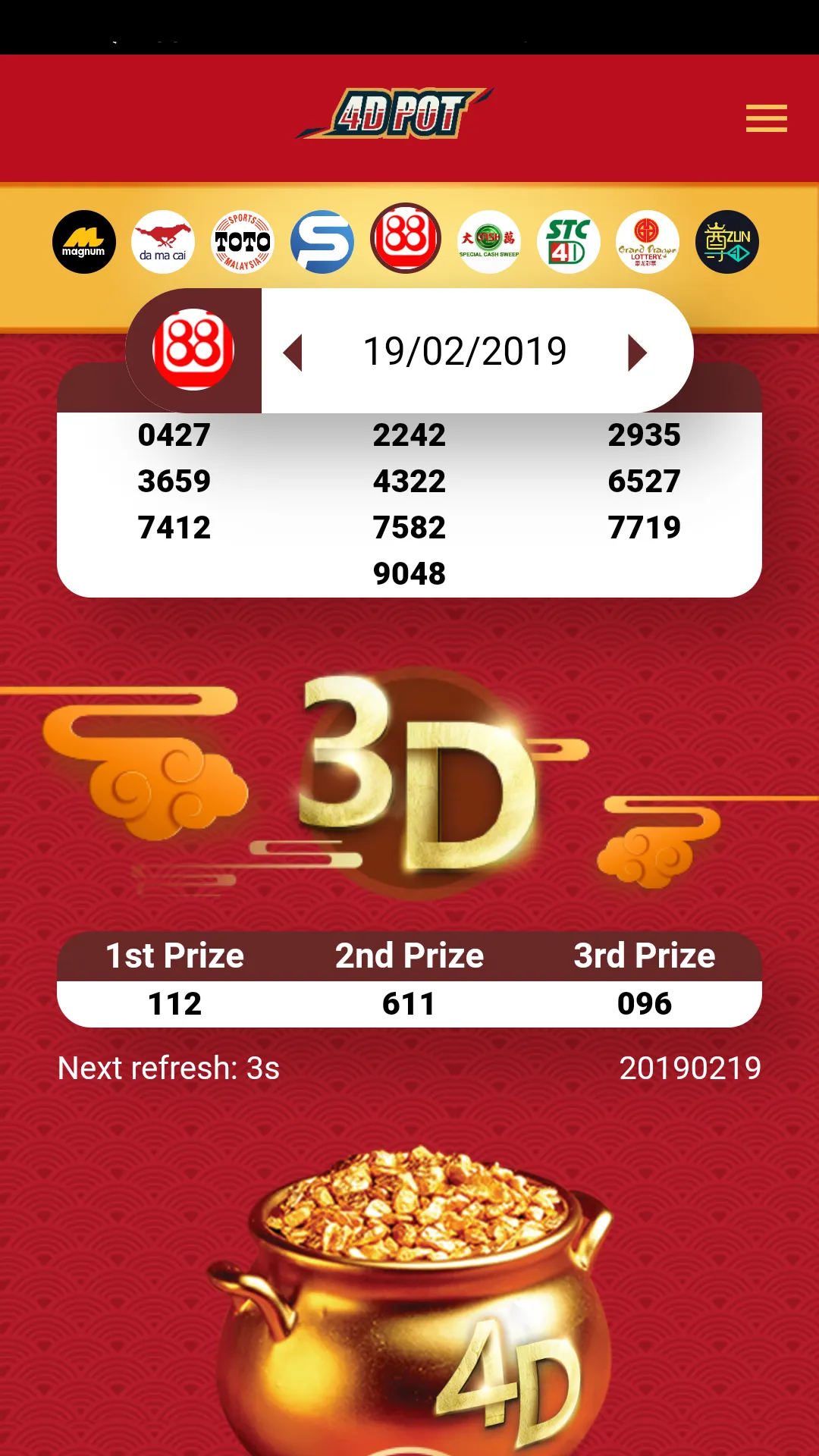 4D POT - 4dpot 4D Live Result | Indus Appstore | Screenshot