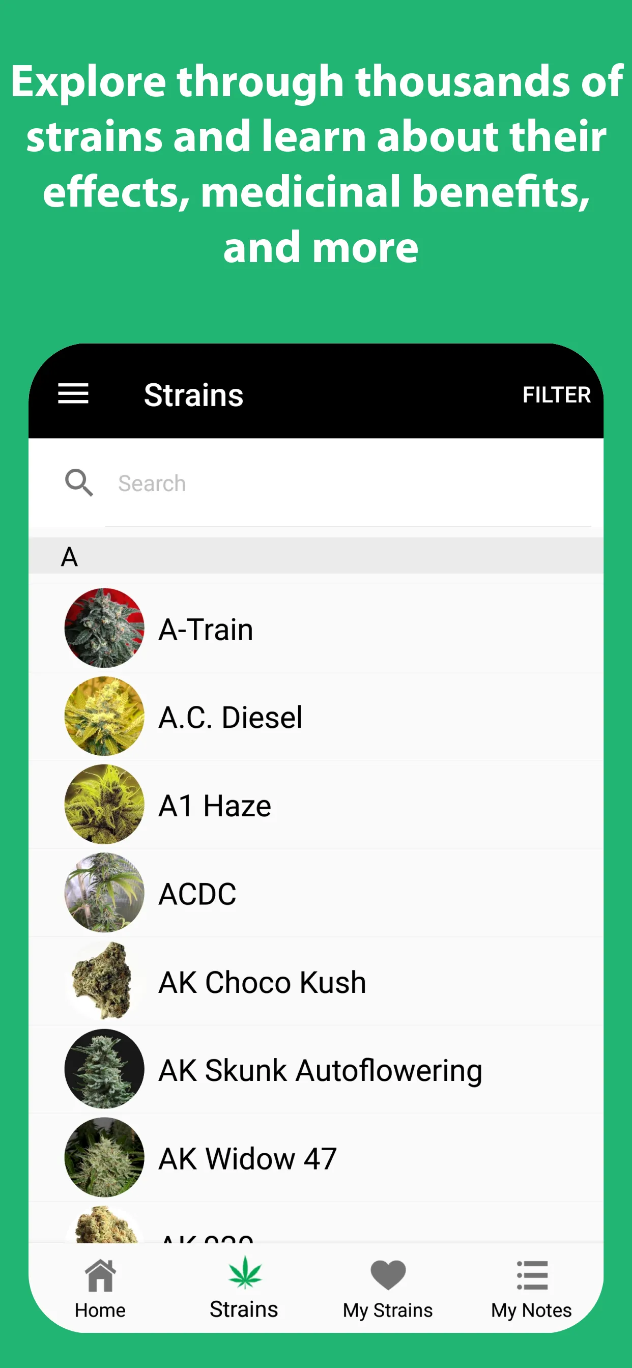 WeedPro: Cannabis Strain Guide | Indus Appstore | Screenshot