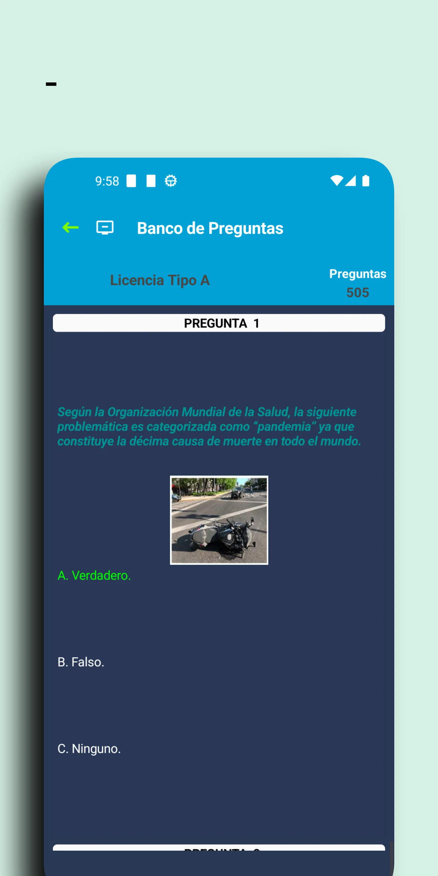 Preguntas Examen de Manejo Ar | Indus Appstore | Screenshot