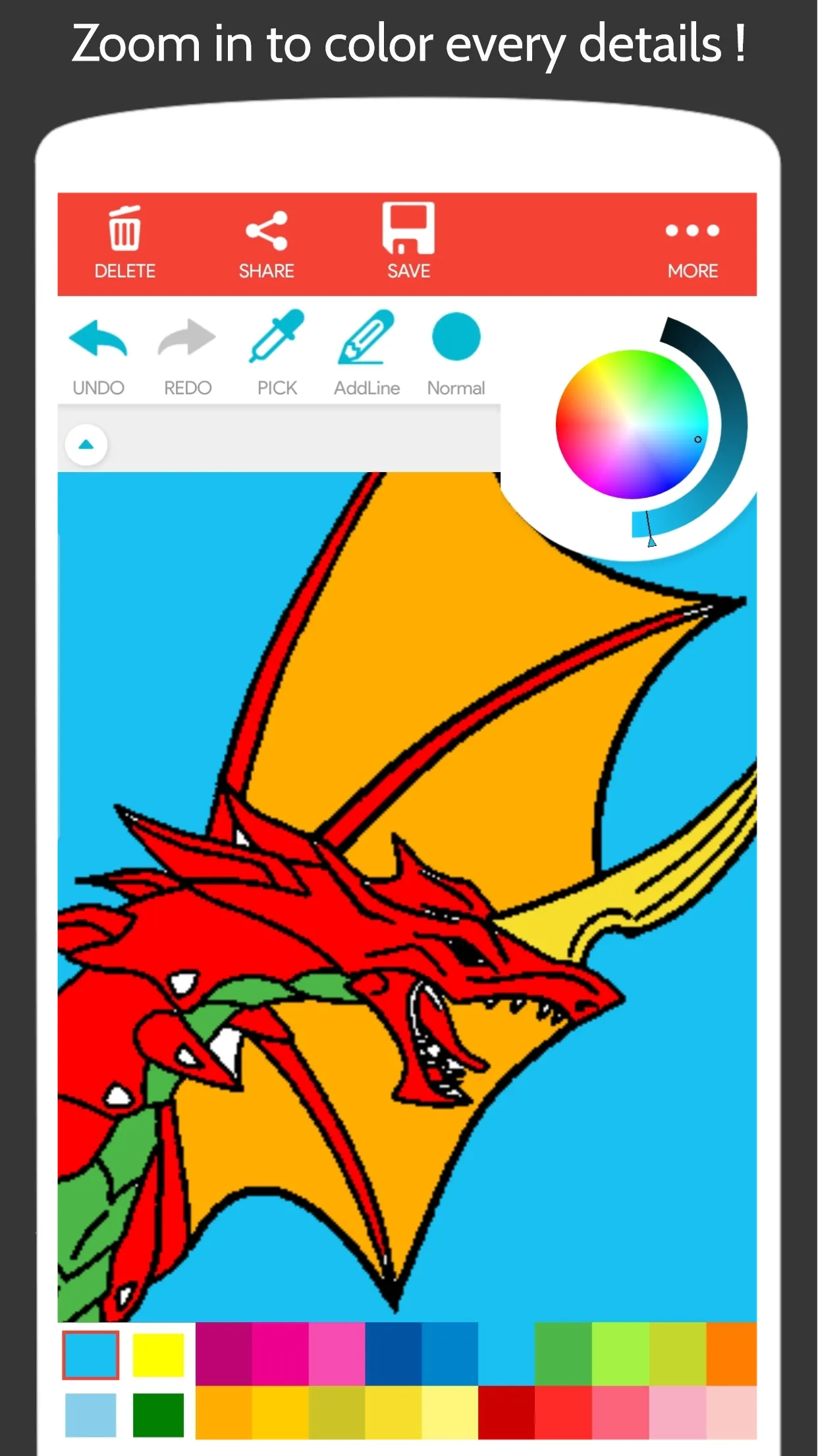 Dragon Anime Coloring Book | Indus Appstore | Screenshot