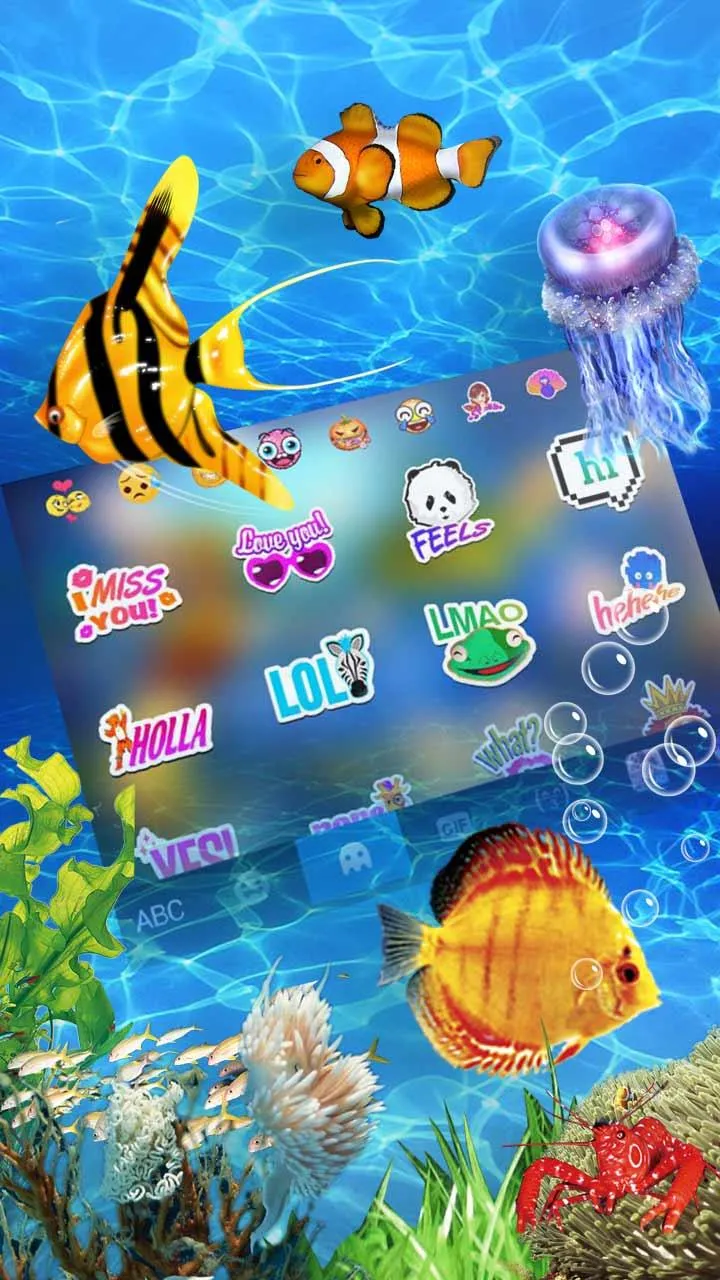 3D Live Fish Keyboard Theme | Indus Appstore | Screenshot